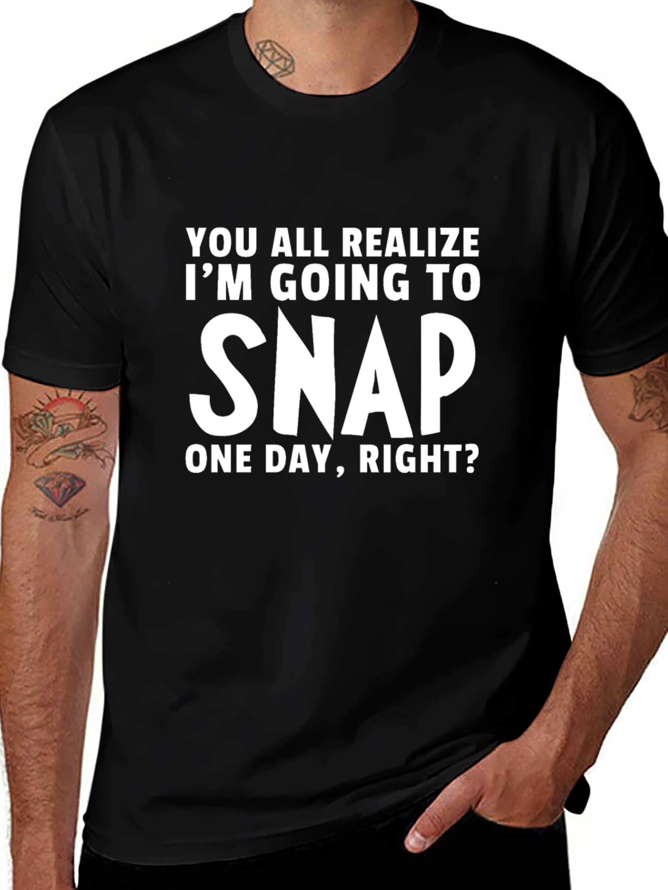 Funny Im Going to Snap Black T-Shirt