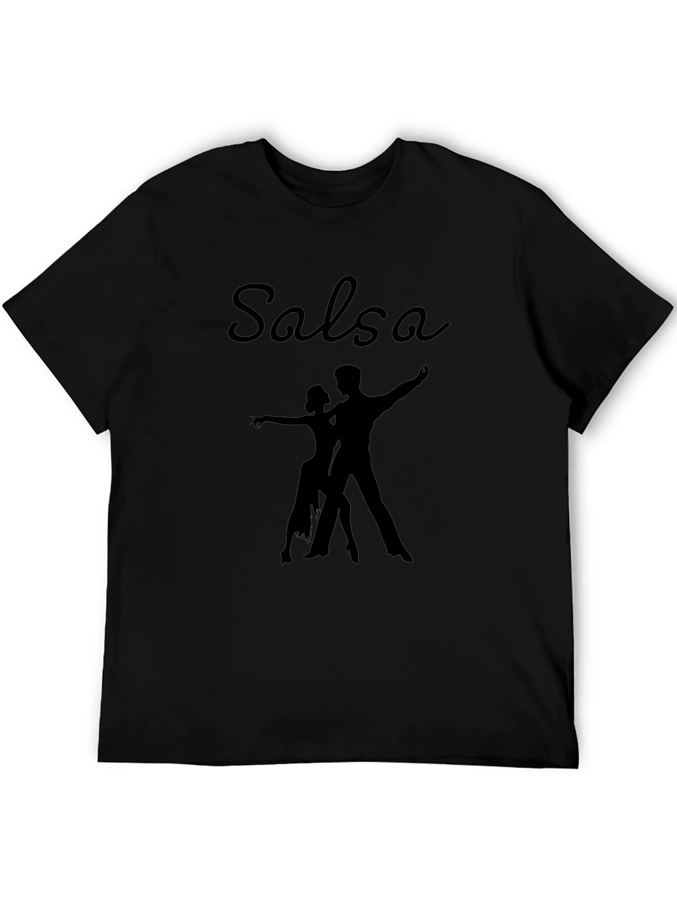 Salsa Dance Graphic Tee - Black Cotton T-Shirt