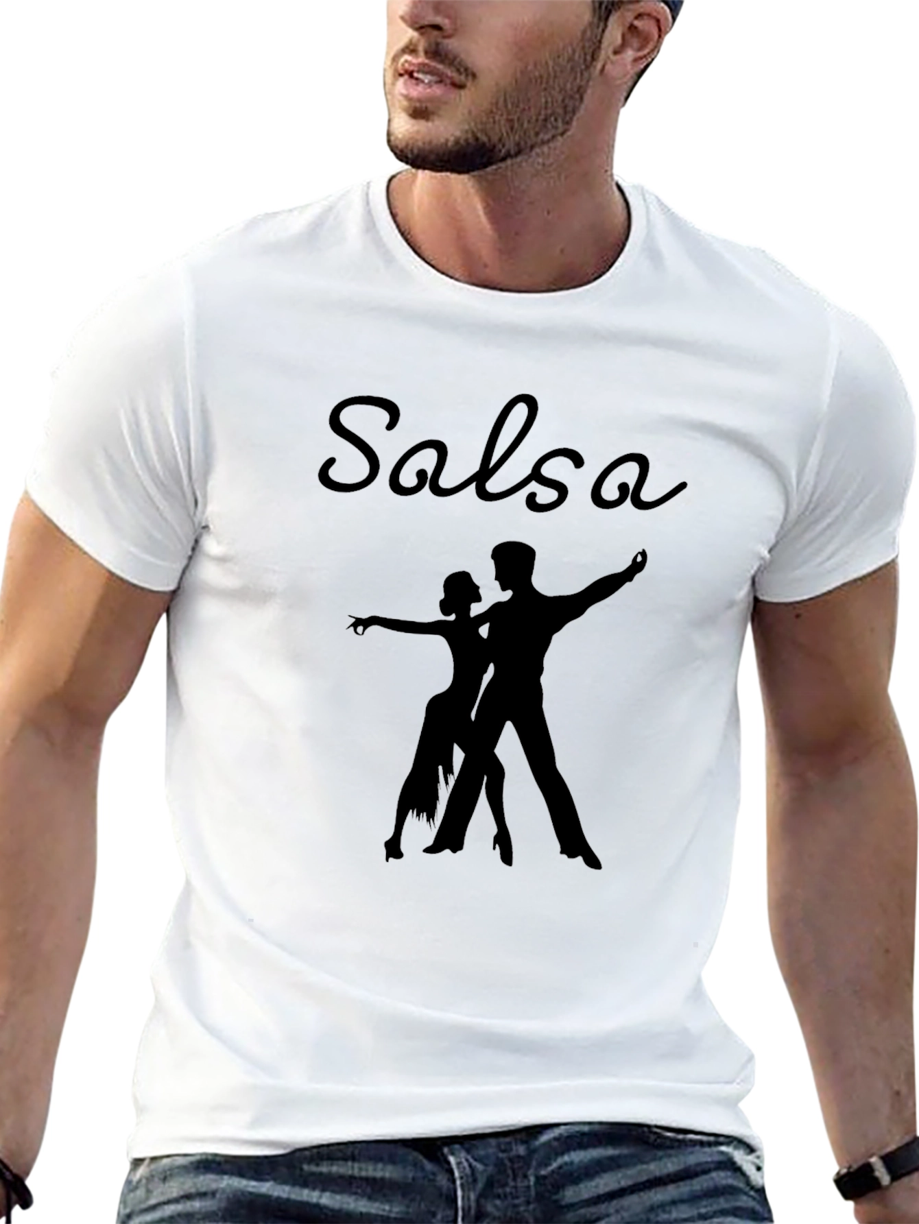 Salsa Dance Graphic Tee - Black Cotton T-Shirt