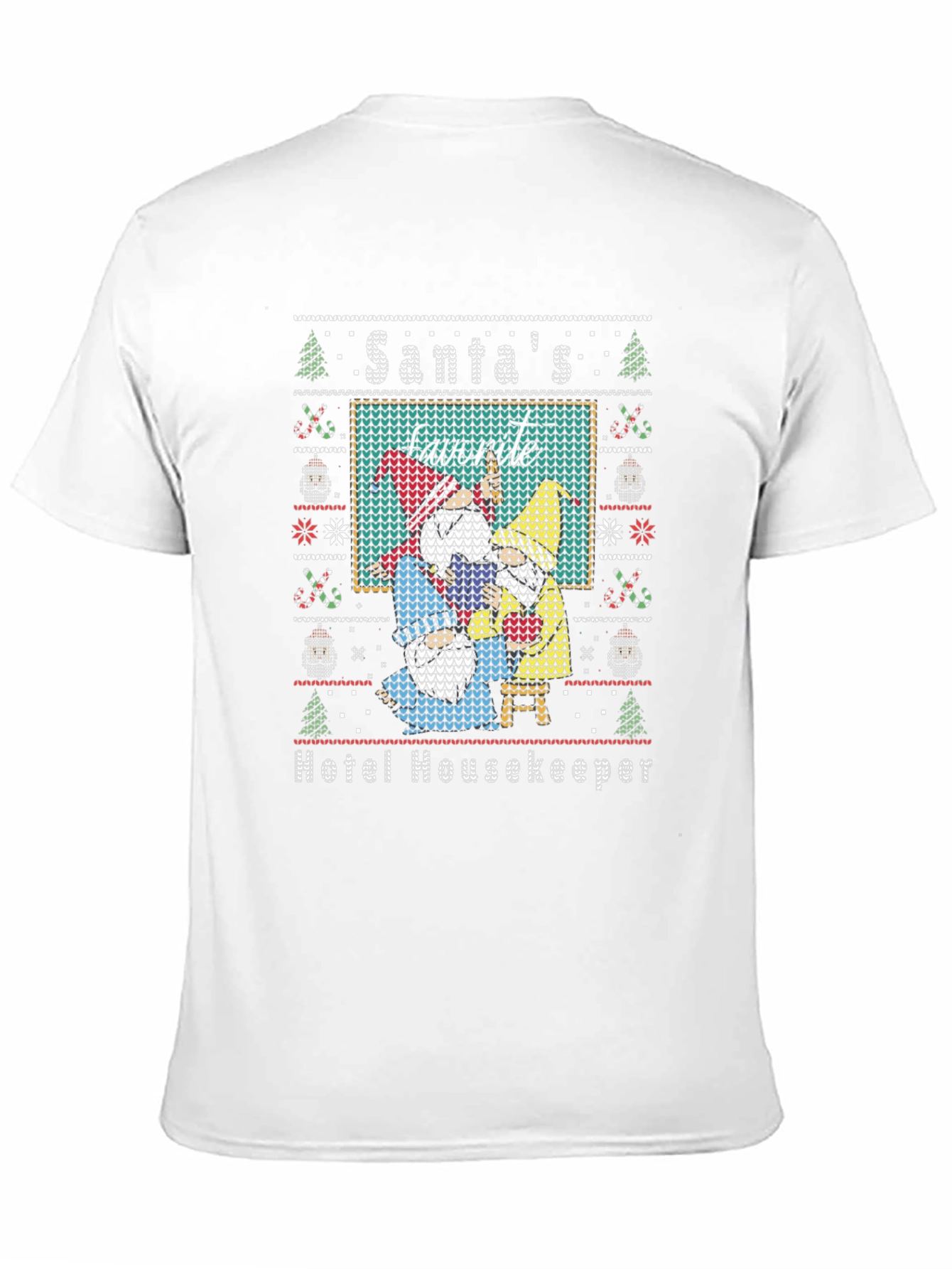 Santas Favorite Hotel Housekeeper Ugly Christmas Sweater Tee