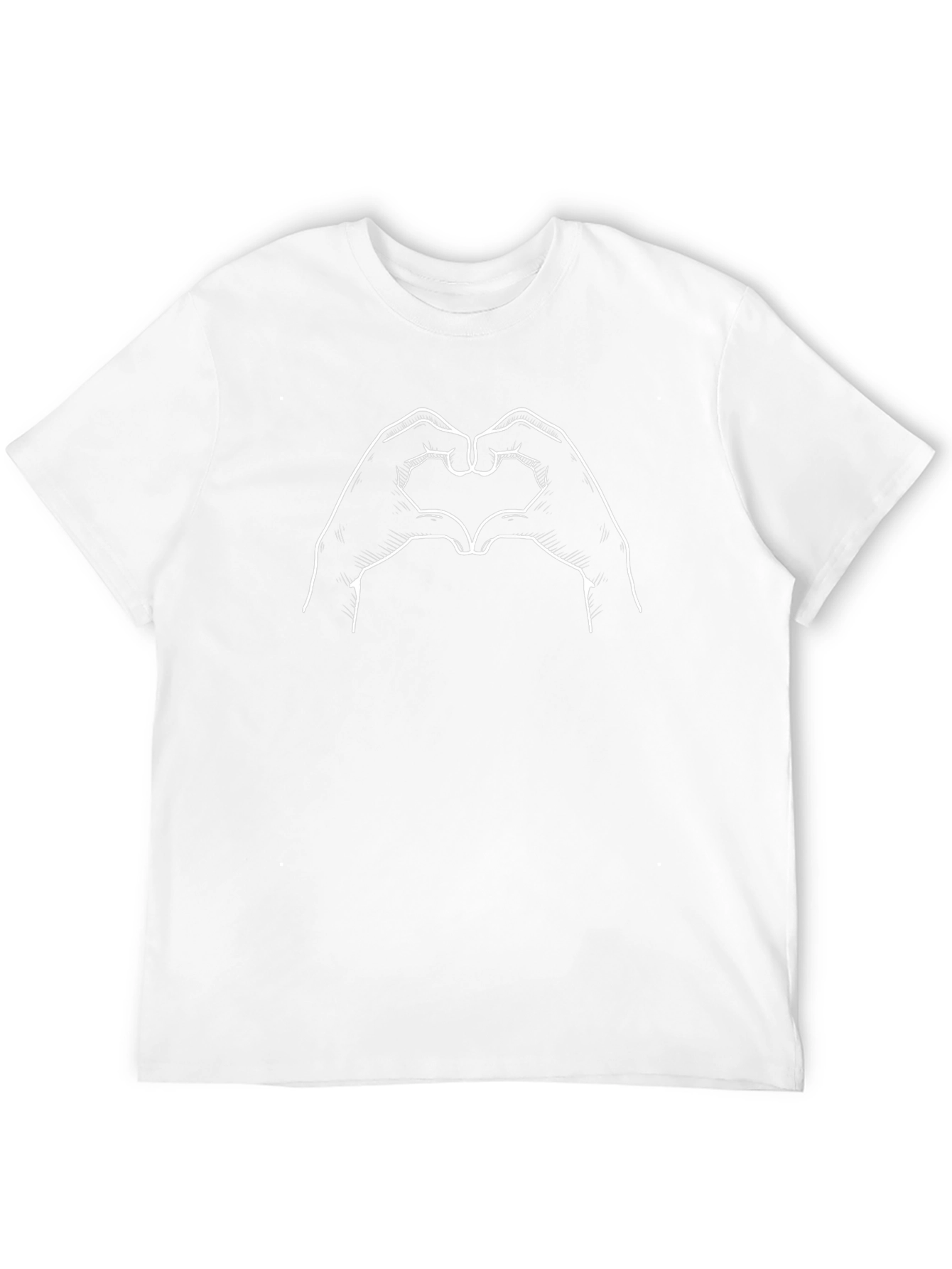 Heart Hands Graphic Tee - Black Cotton Comfort