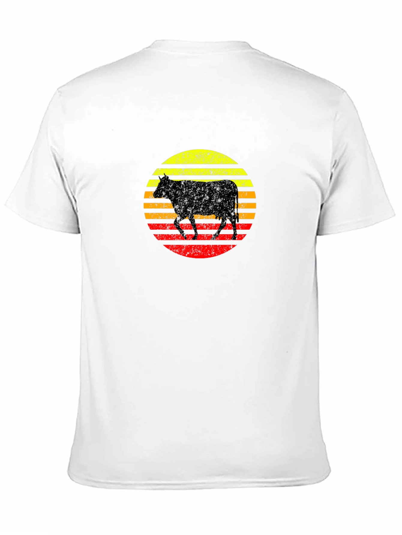 Retro Cow Sunset Graphic T-Shirt