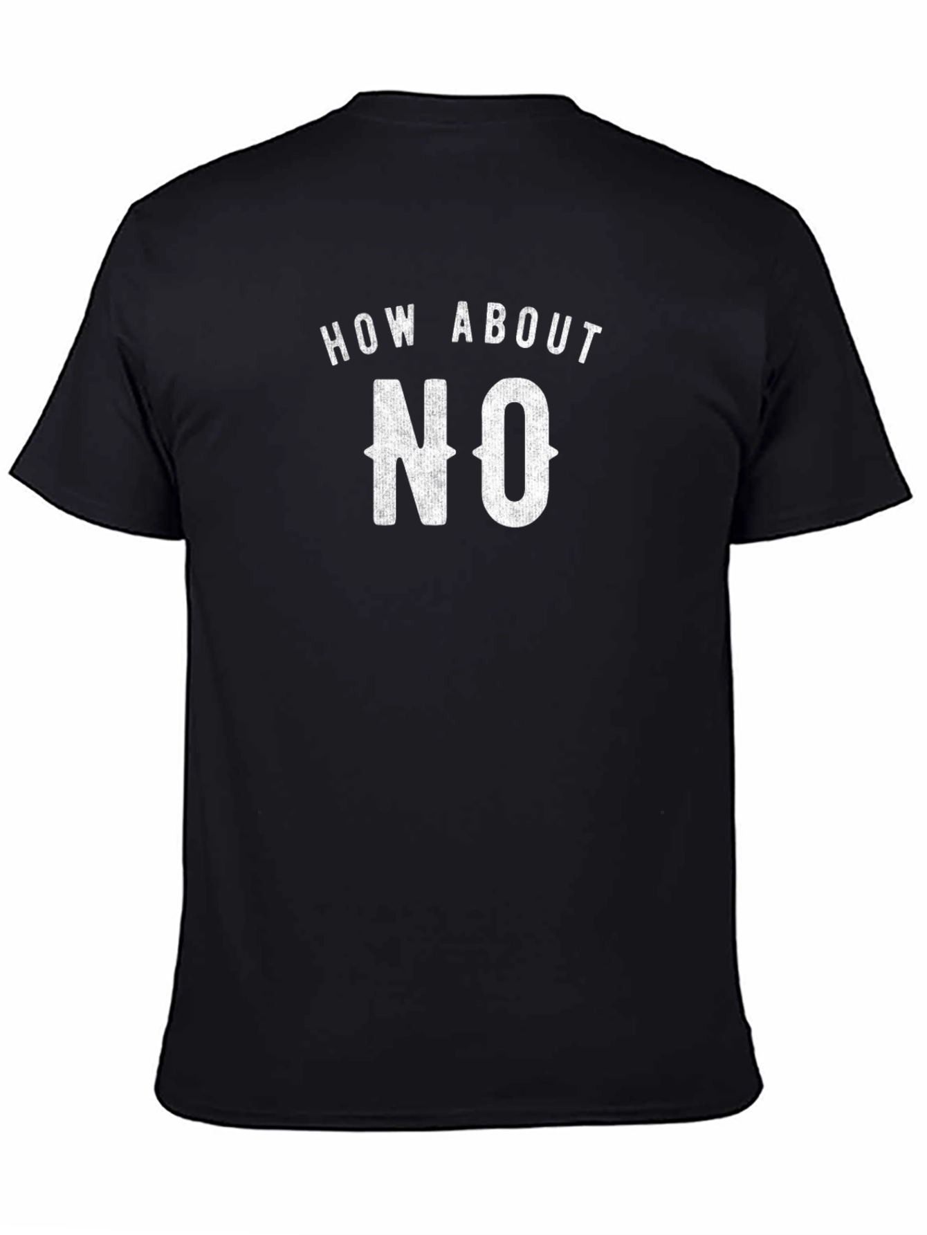 How About NO Black Graphic Tee for Men