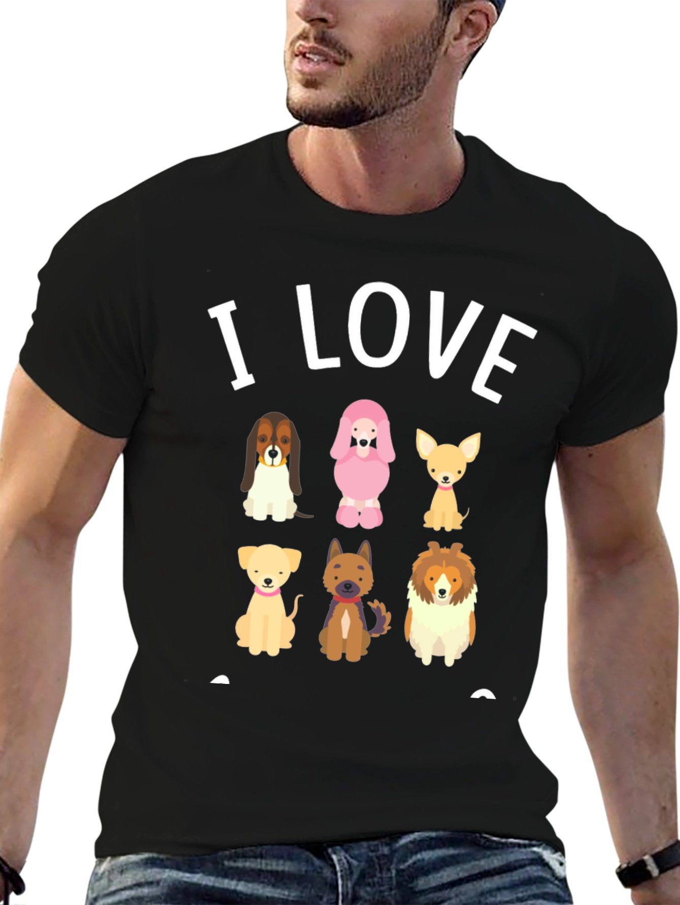 I Love Dogs Graphic T-Shirt