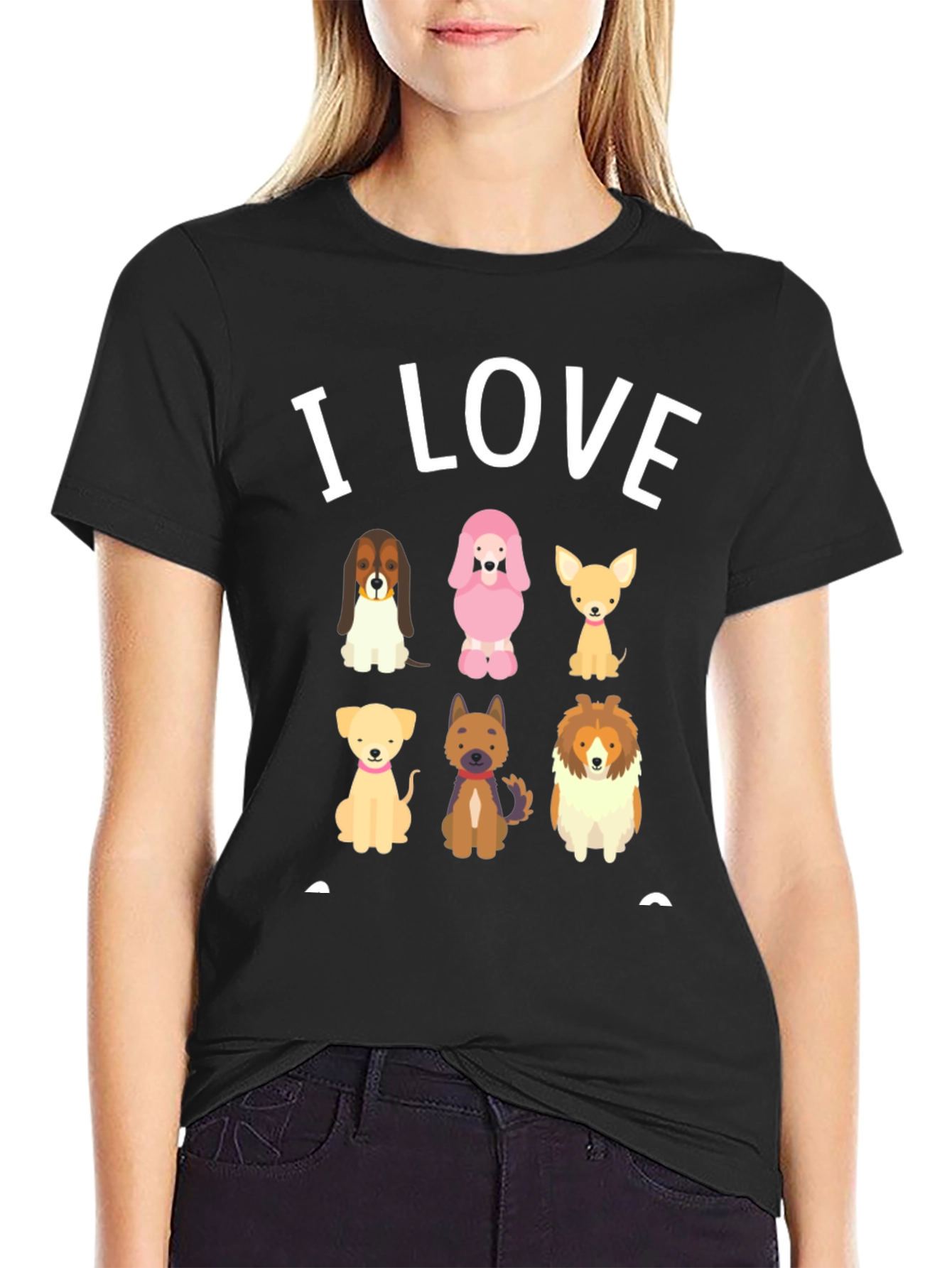 I Love Dogs Graphic T-Shirt