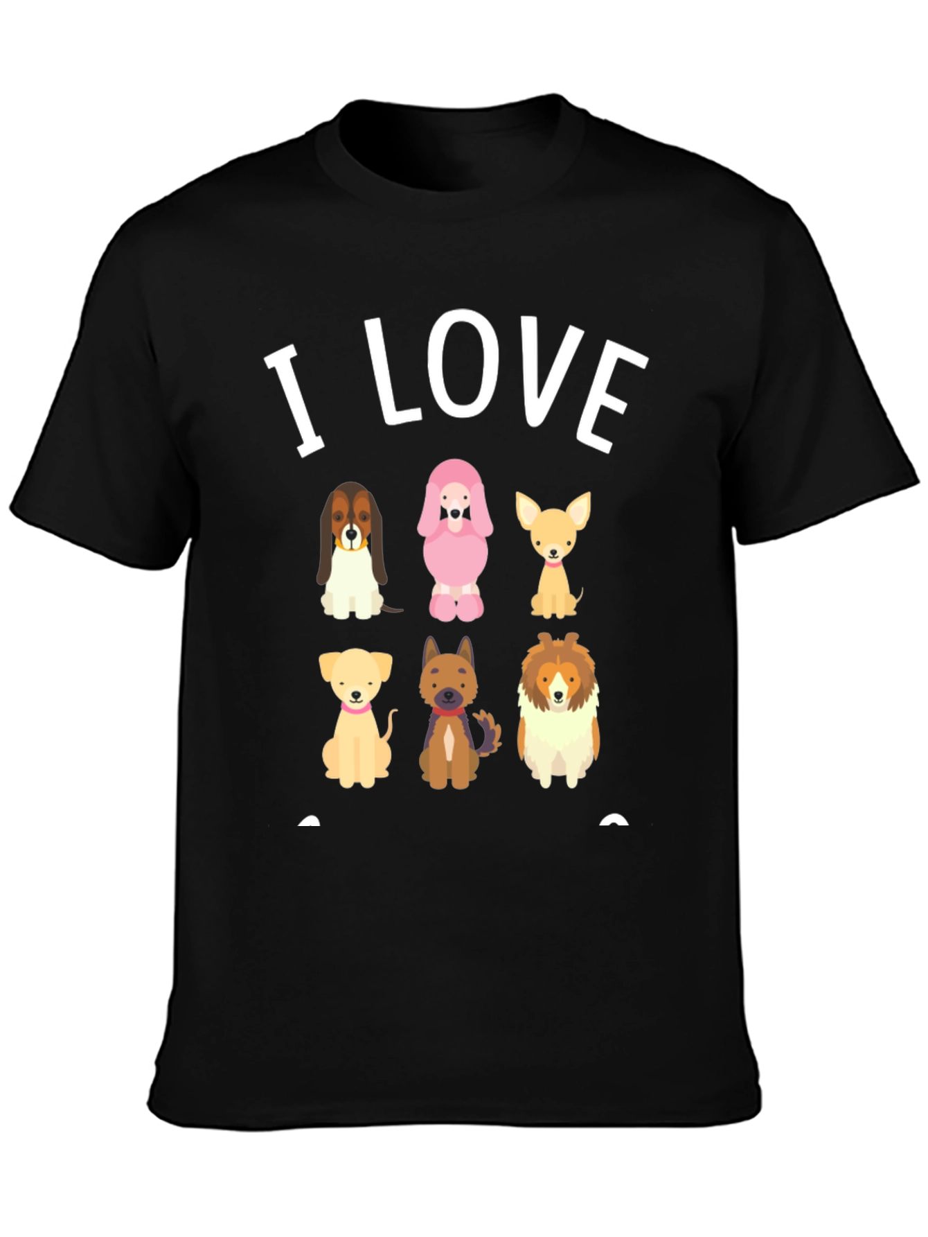 I Love Dogs Graphic T-Shirt