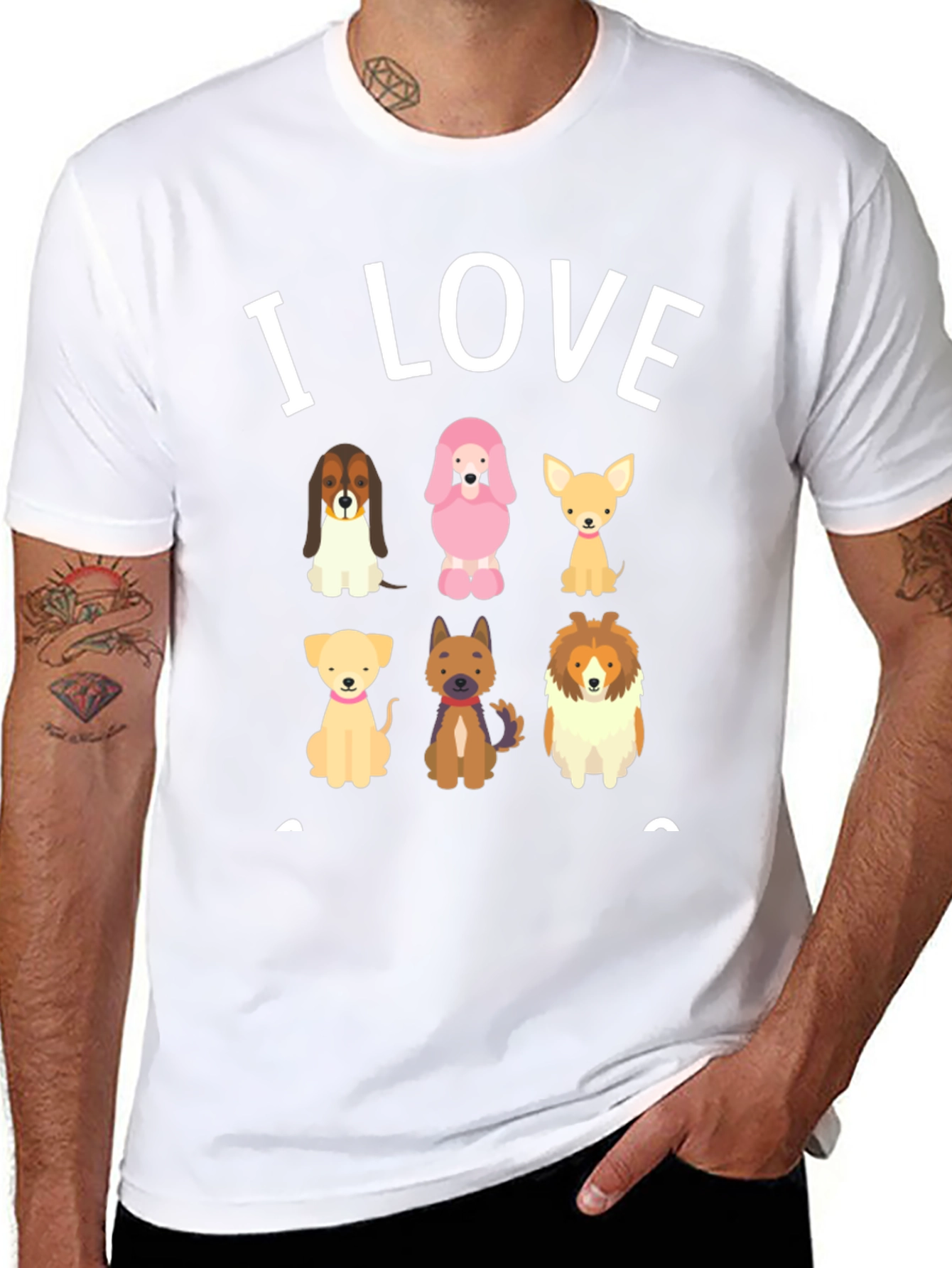 I Love Dogs Graphic T-Shirt