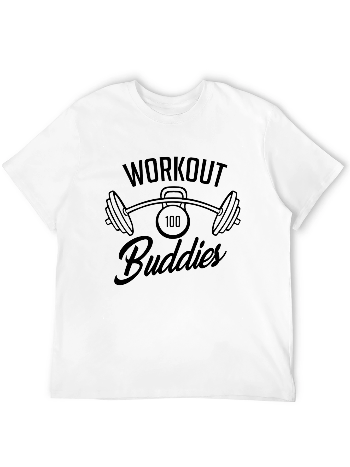 Workout Buddies Black Graphic Tee