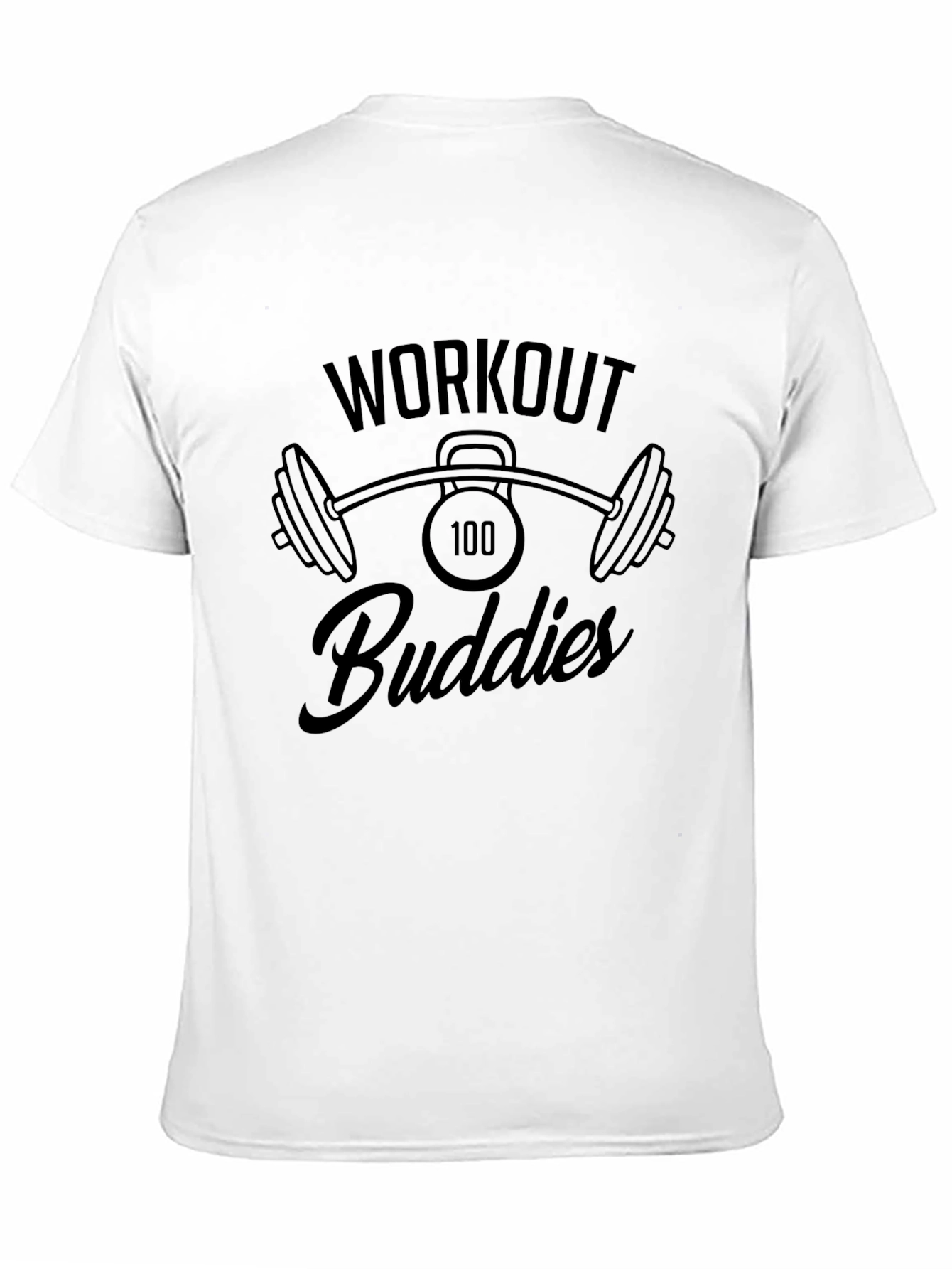Workout Buddies Black Graphic Tee