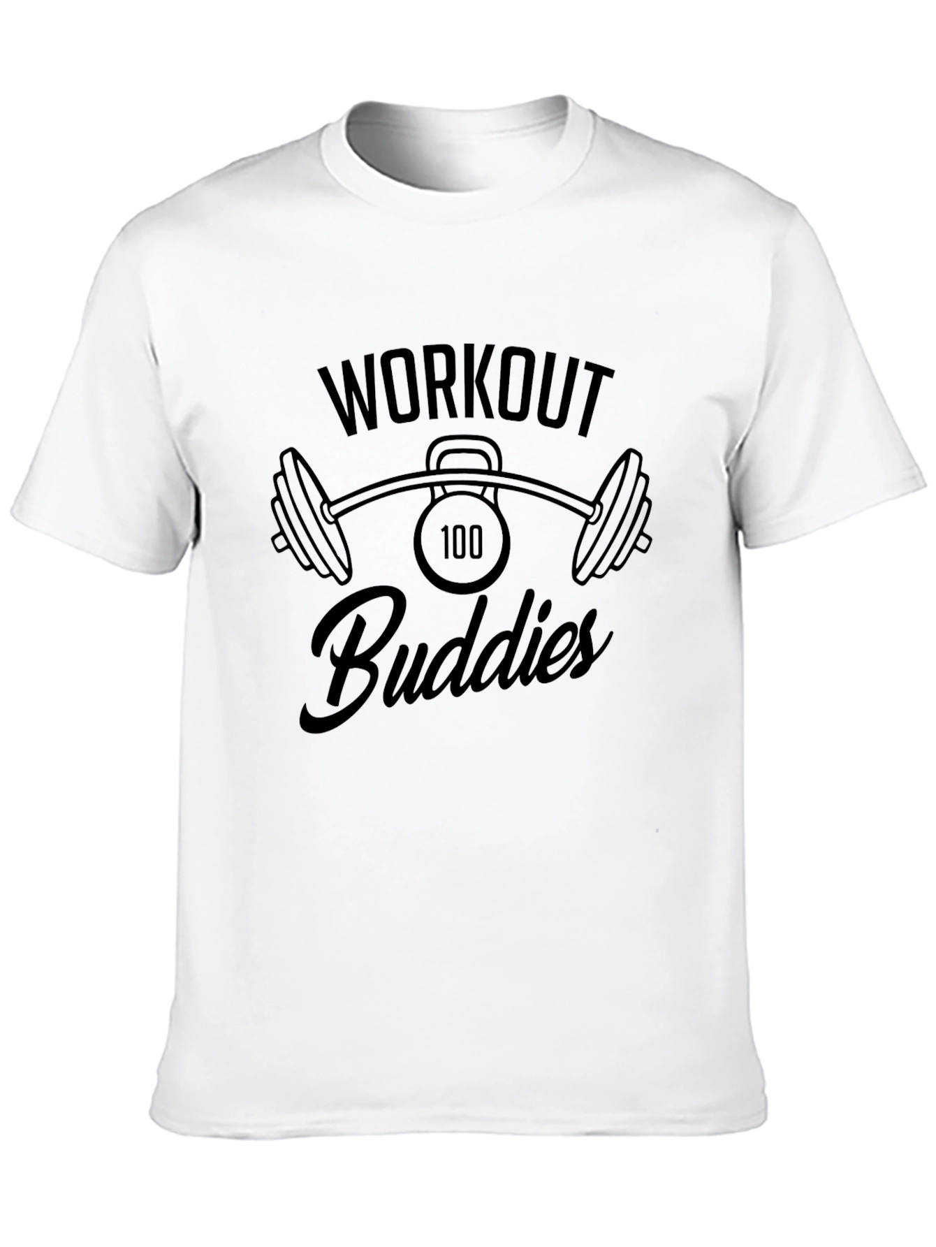 Workout Buddies Black Graphic Tee