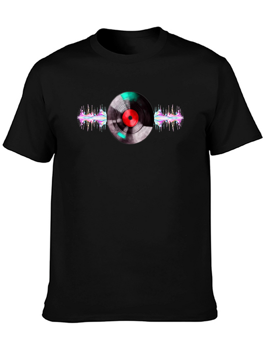 Vinyl Record Graphic Black T-Shirt