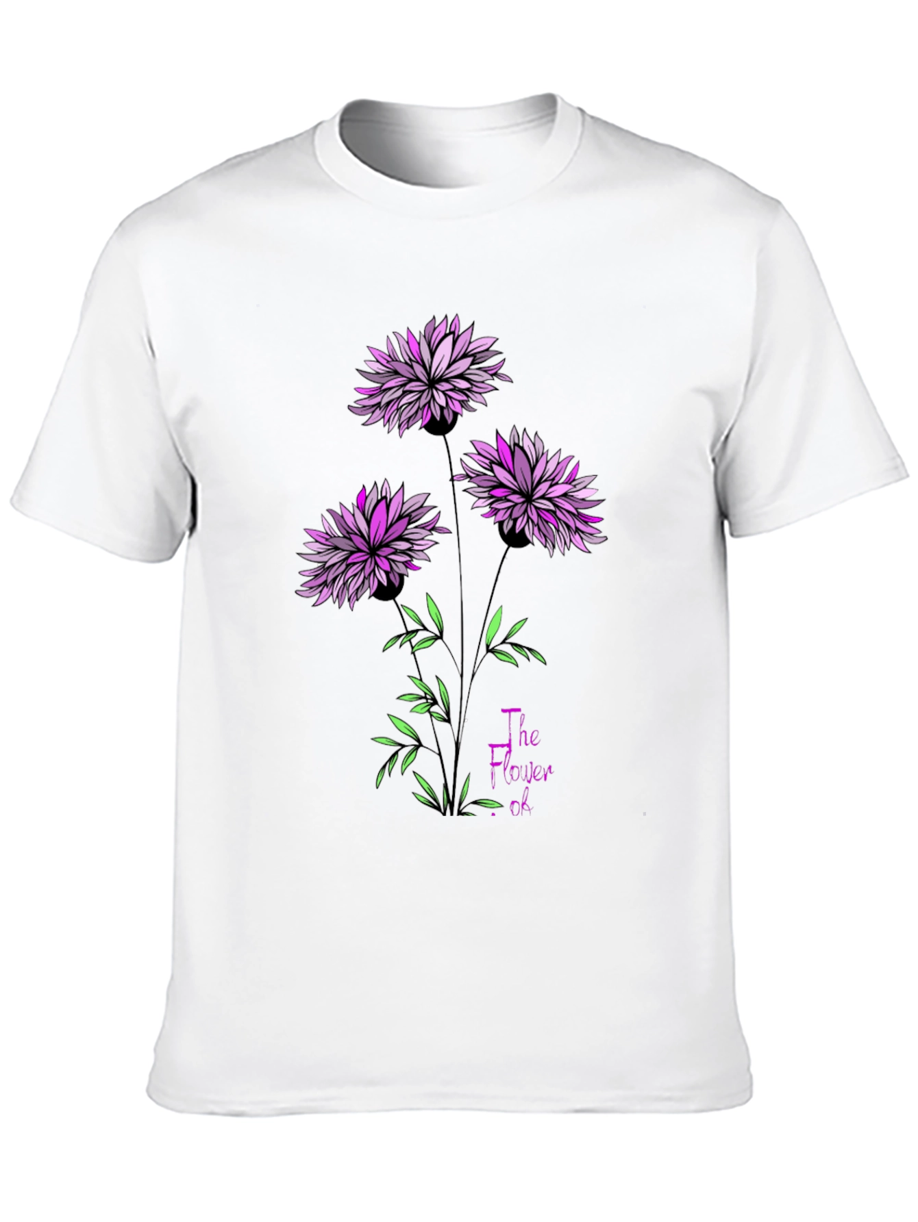 Floral Print T-Shirt - The Flower Of...