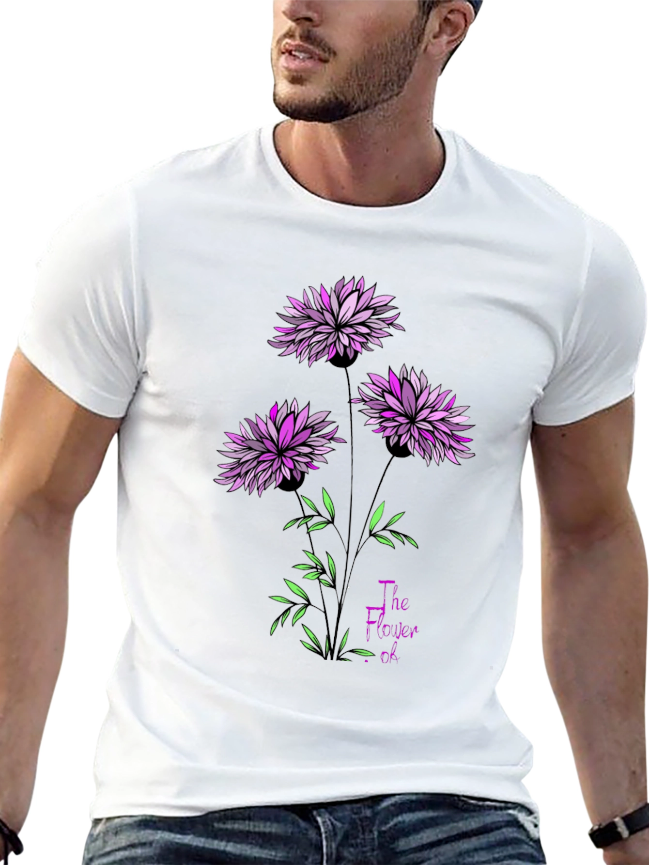 Floral Print T-Shirt - The Flower Of...