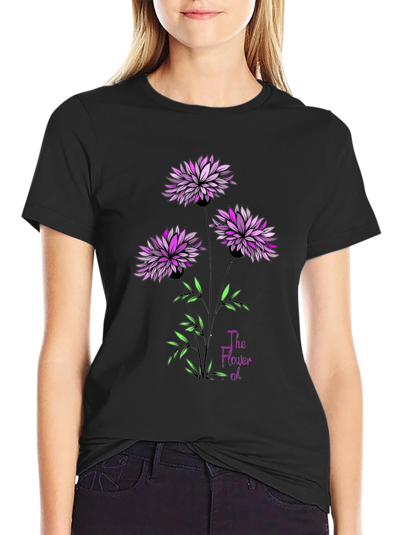 Floral Print T-Shirt - The Flower Of...