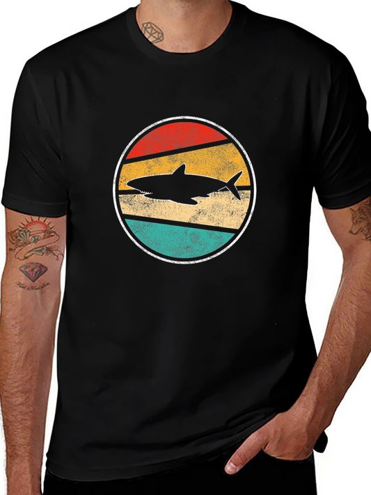 Retro Shark Graphic T-Shirt - Vintage Style Tee