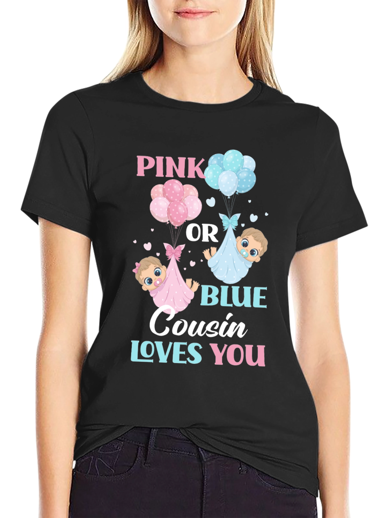 Pink or Blue Cousin Loves You T-Shirt