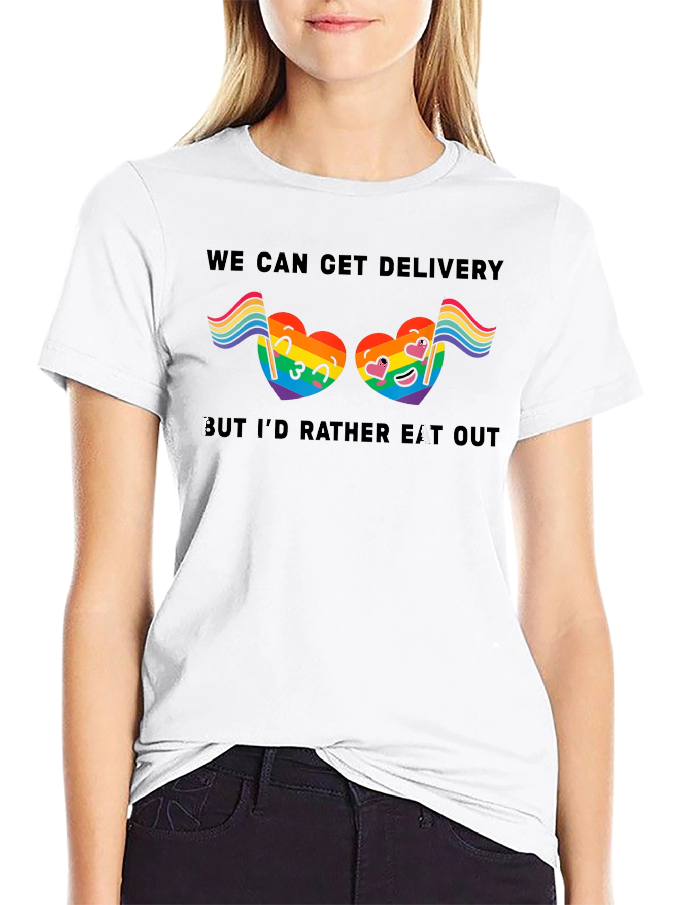 LGBTQ+ Pride T-Shirt: Delivery or Eat Out?