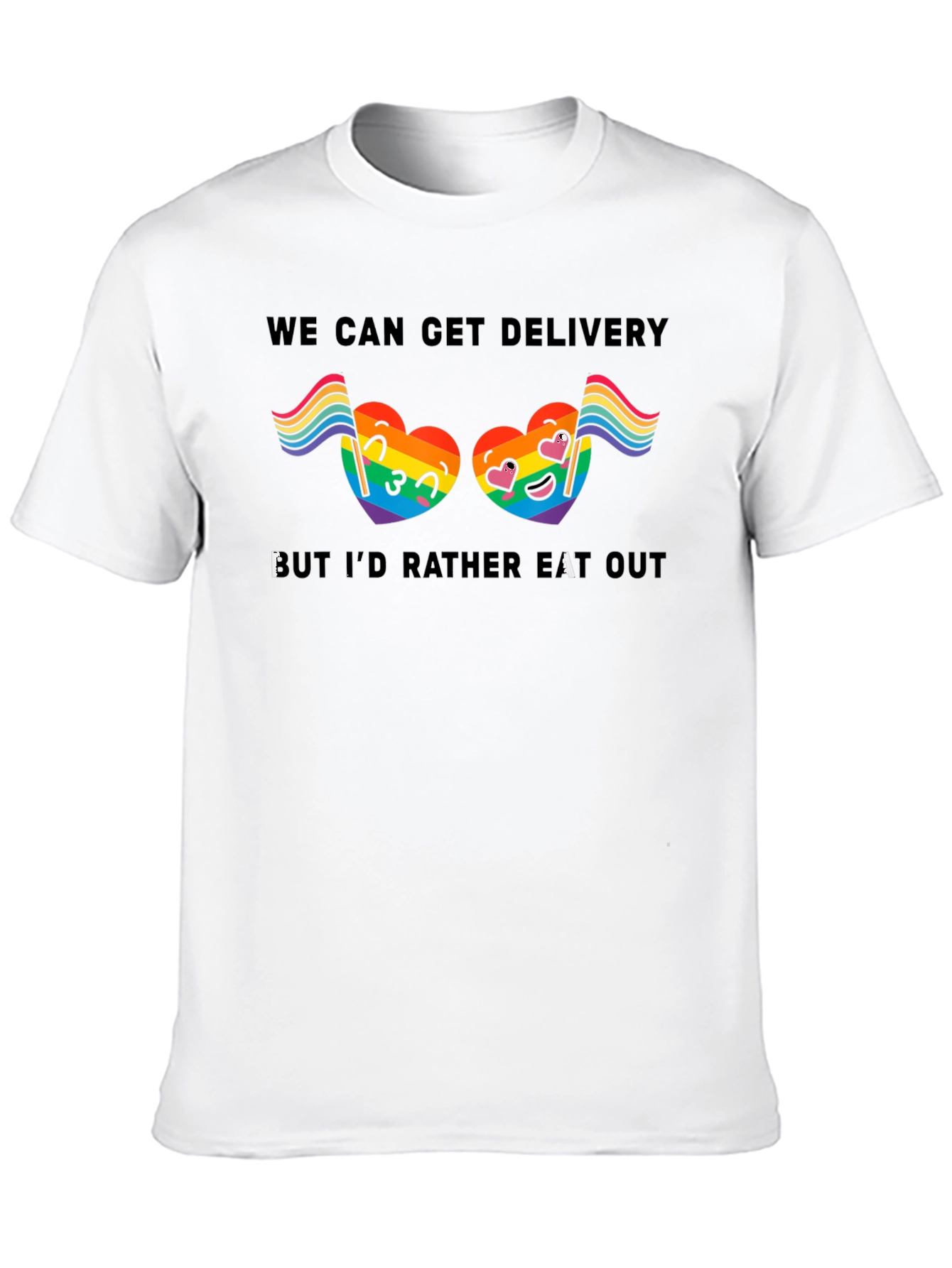 LGBTQ+ Pride T-Shirt: Delivery or Eat Out?