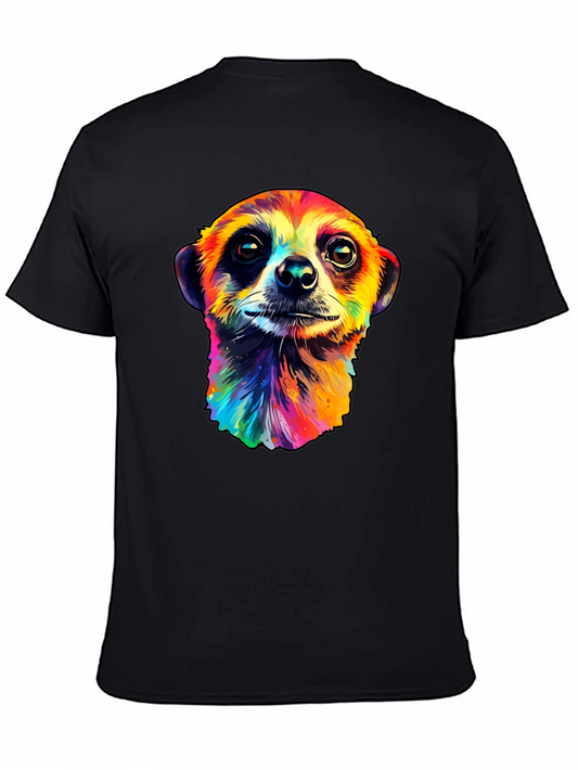 Colorful Meerkat Graphic Tee - Unique Animal Design