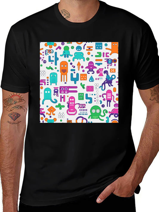 Funky Robot Graphic T-Shirt - Unique Design