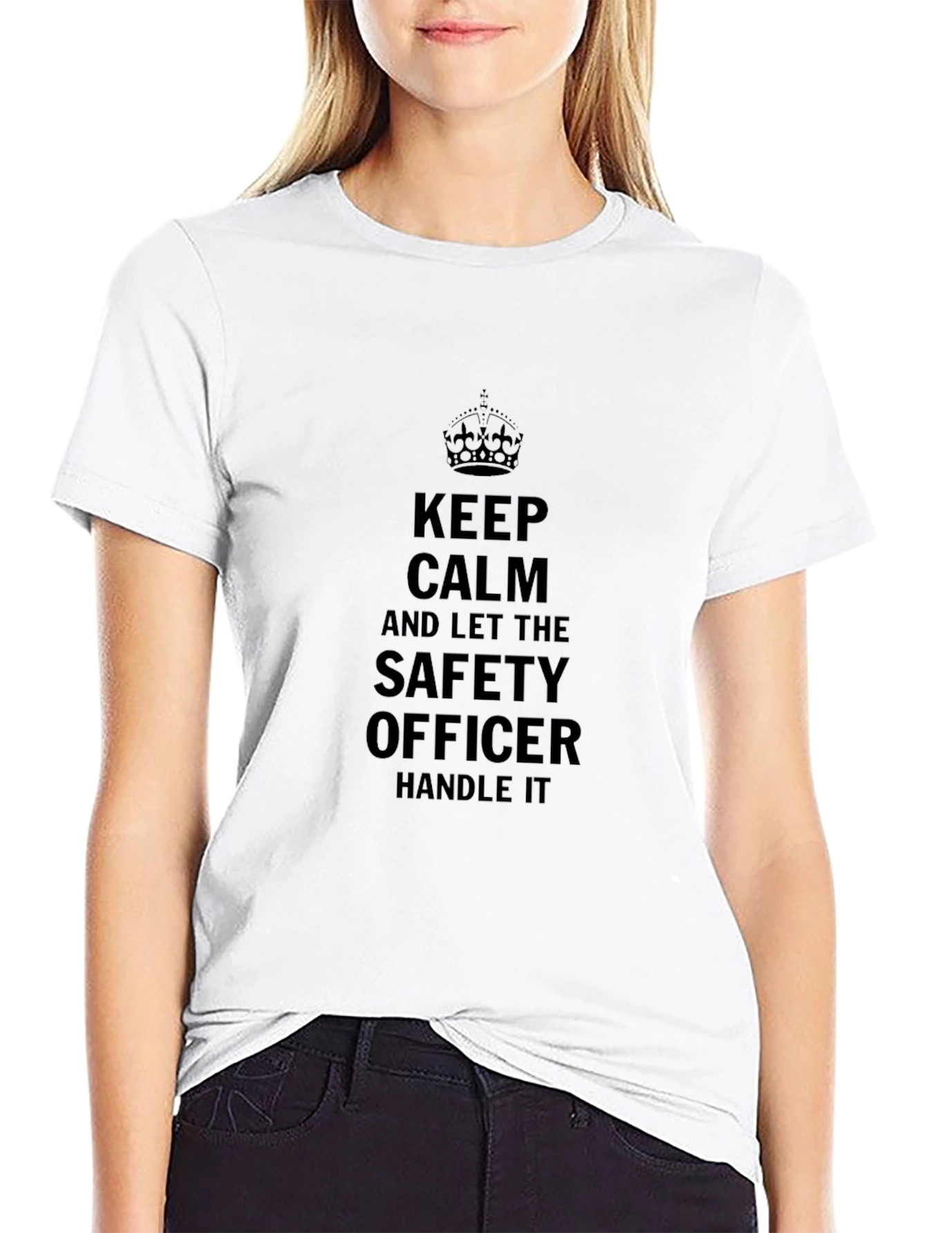 Keep Calm Safety Officer Graphic Tee - Black