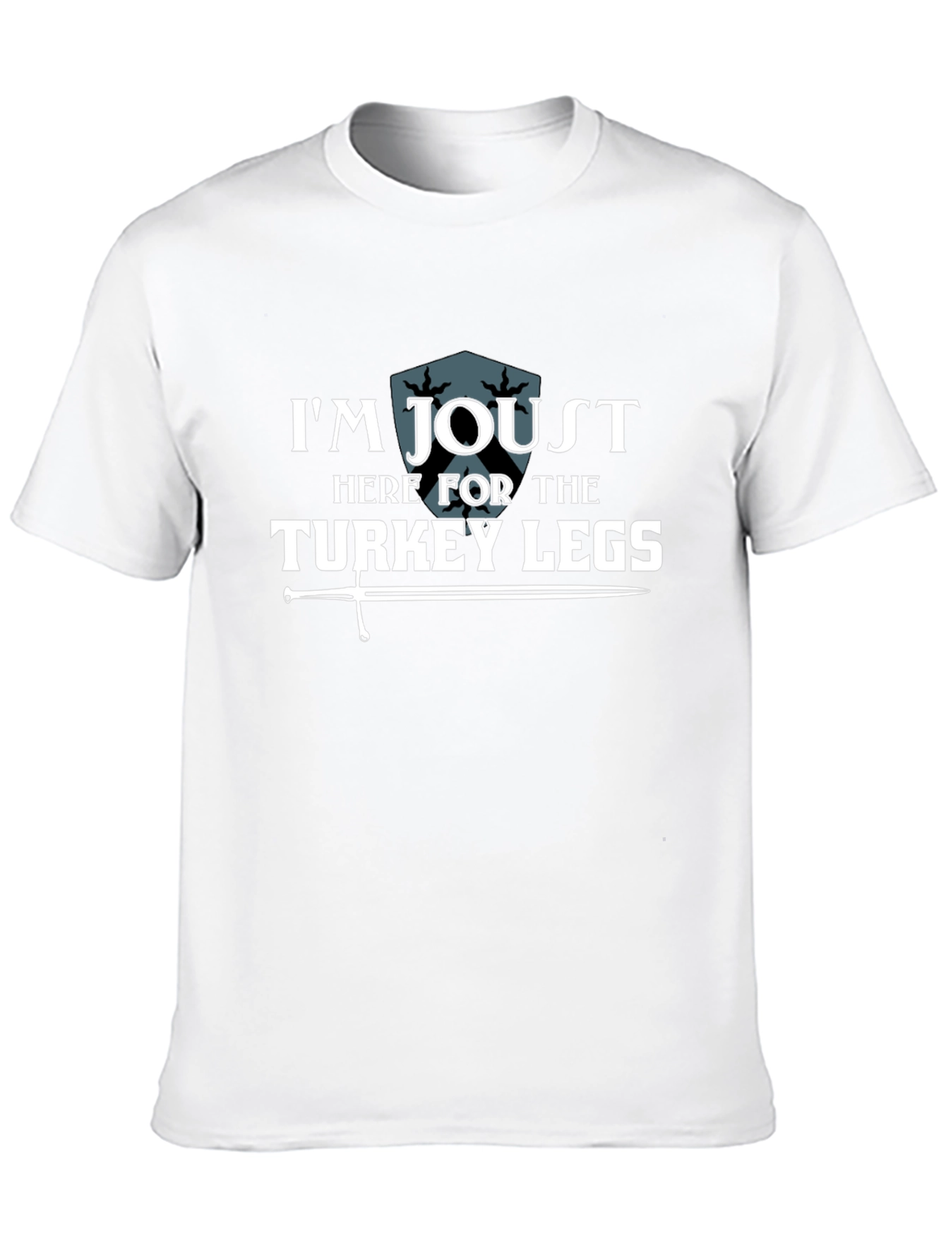 Jousting Turkey Legs Graphic Tee - Black Cotton T-Shirt