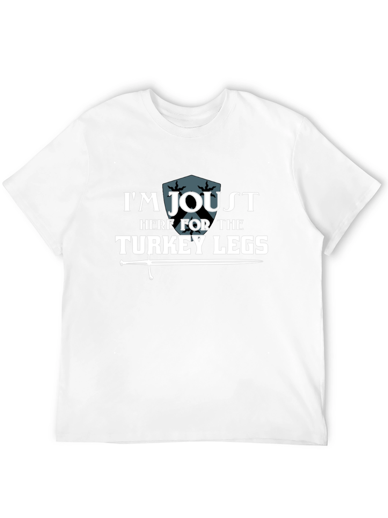 Jousting Turkey Legs Graphic Tee - Black Cotton T-Shirt