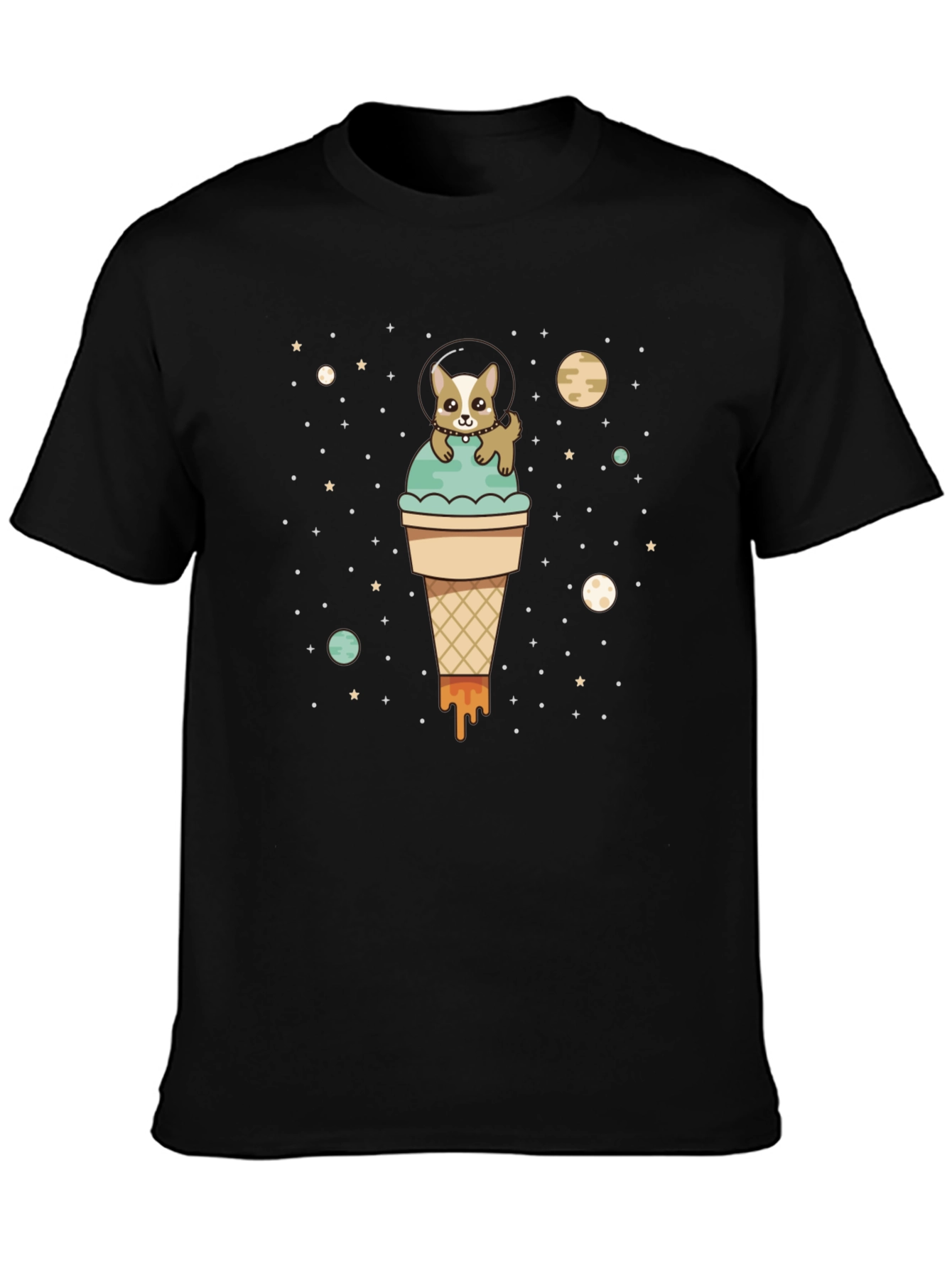 Dog in Space Ice Cream T-Shirt