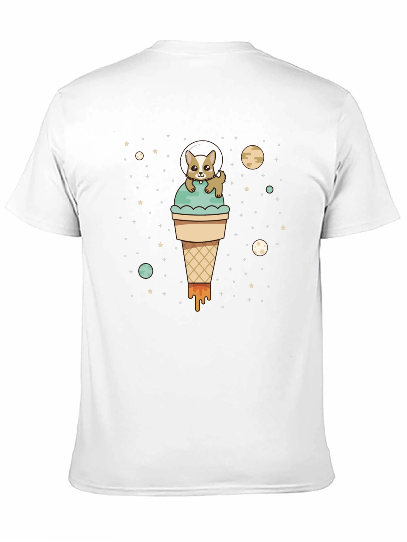 Dog in Space Ice Cream T-Shirt