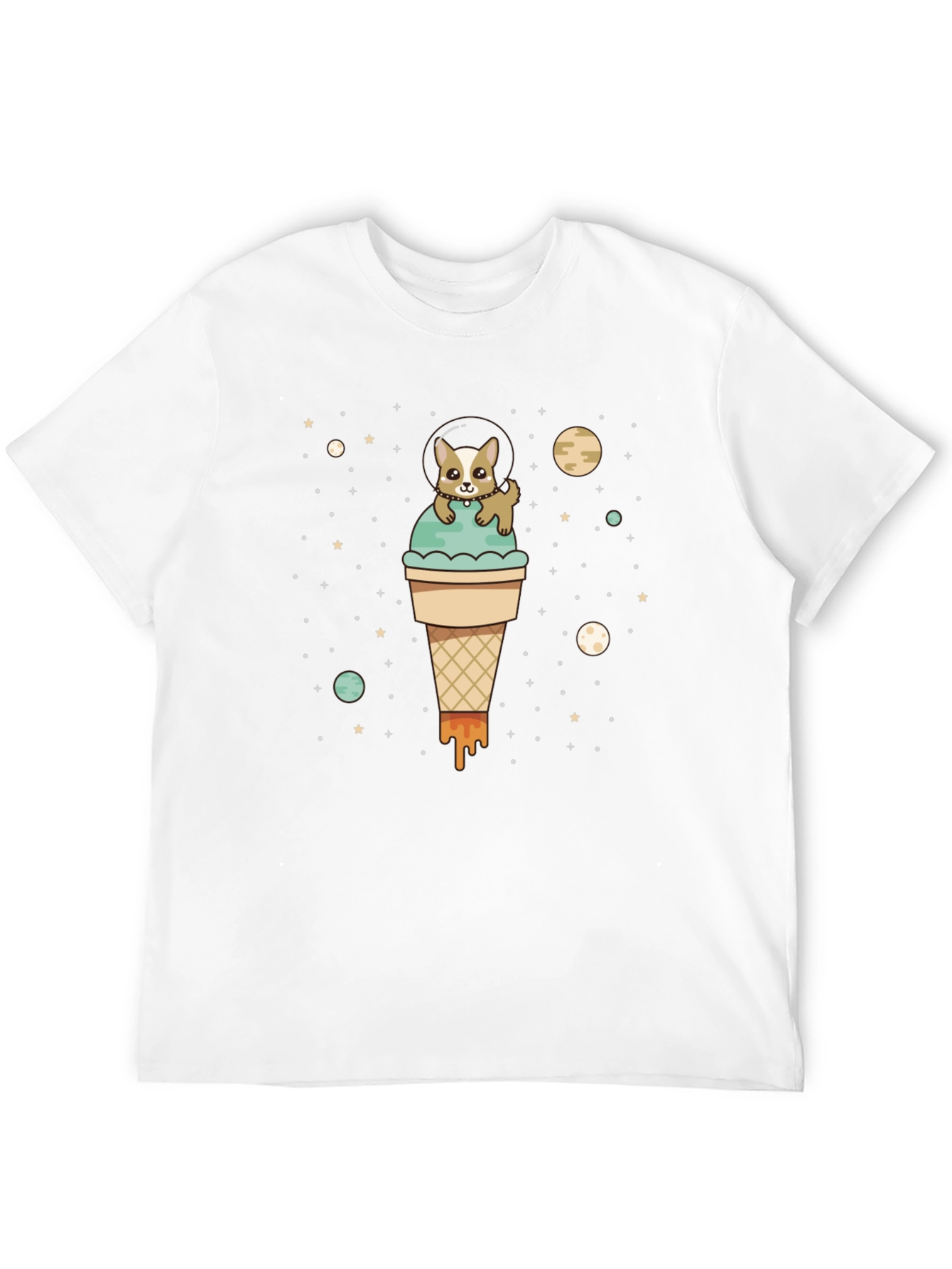 Dog in Space Ice Cream T-Shirt