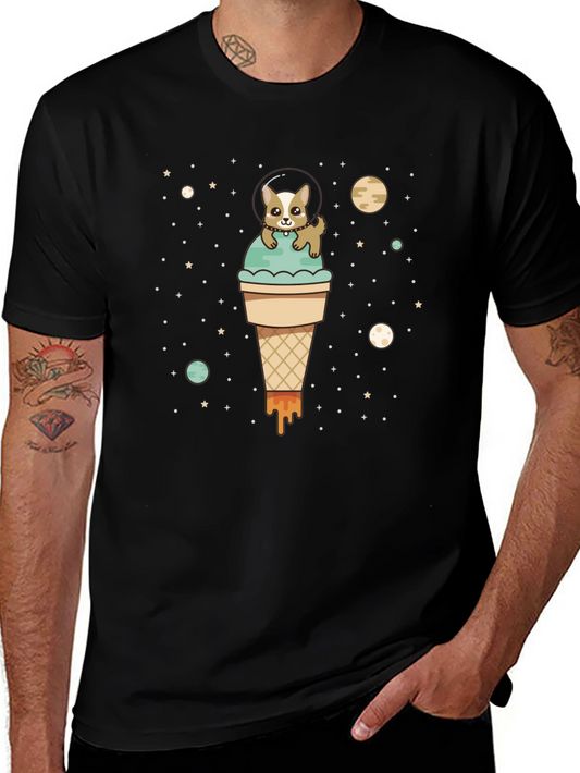 Dog in Space Ice Cream T-Shirt