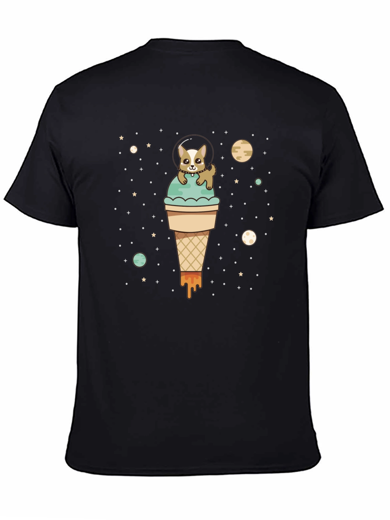 Dog in Space Ice Cream T-Shirt