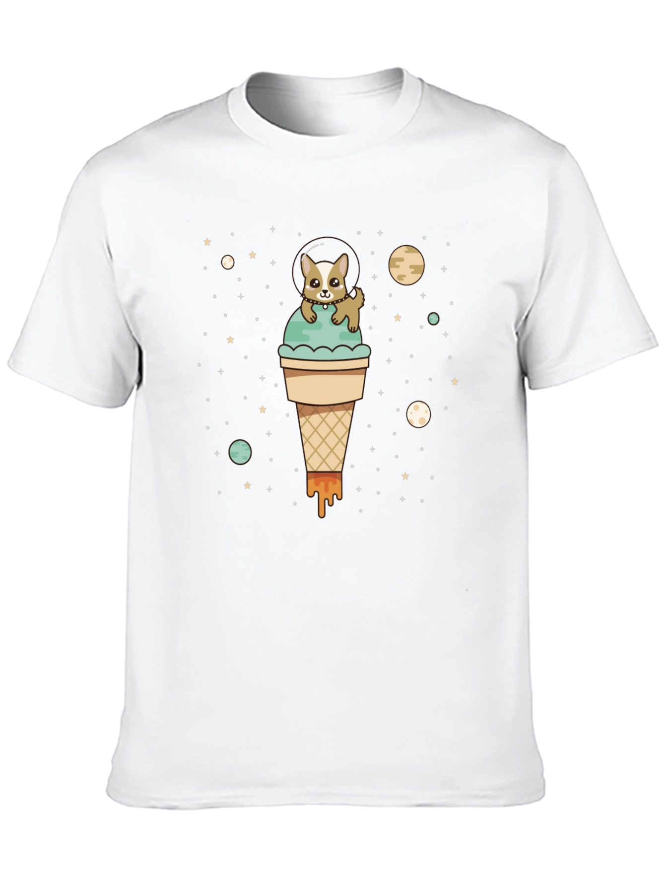 Dog in Space Ice Cream T-Shirt