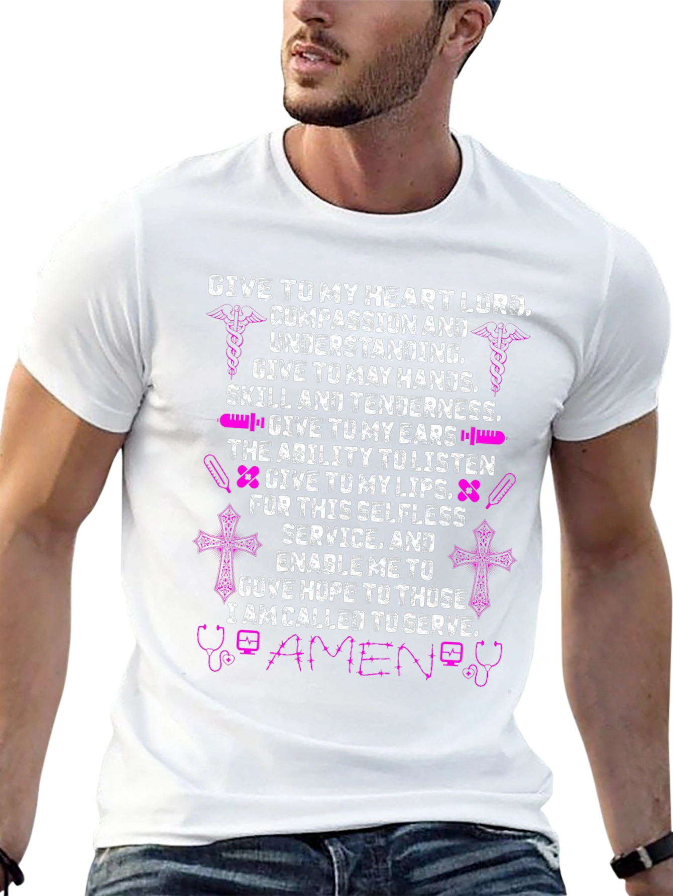 Nurses Prayer T-Shirt - Compassion Skill Service