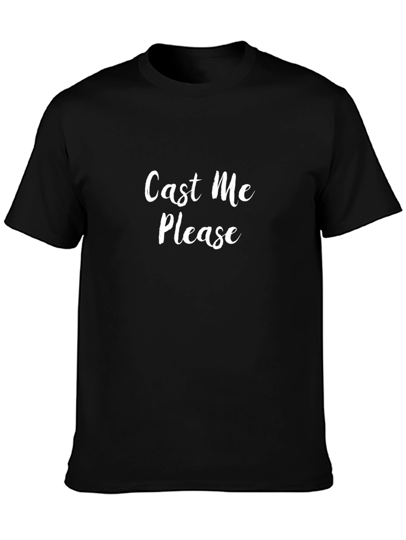 Cast Me Please Graphic Tee - Black Casual T-Shirt
