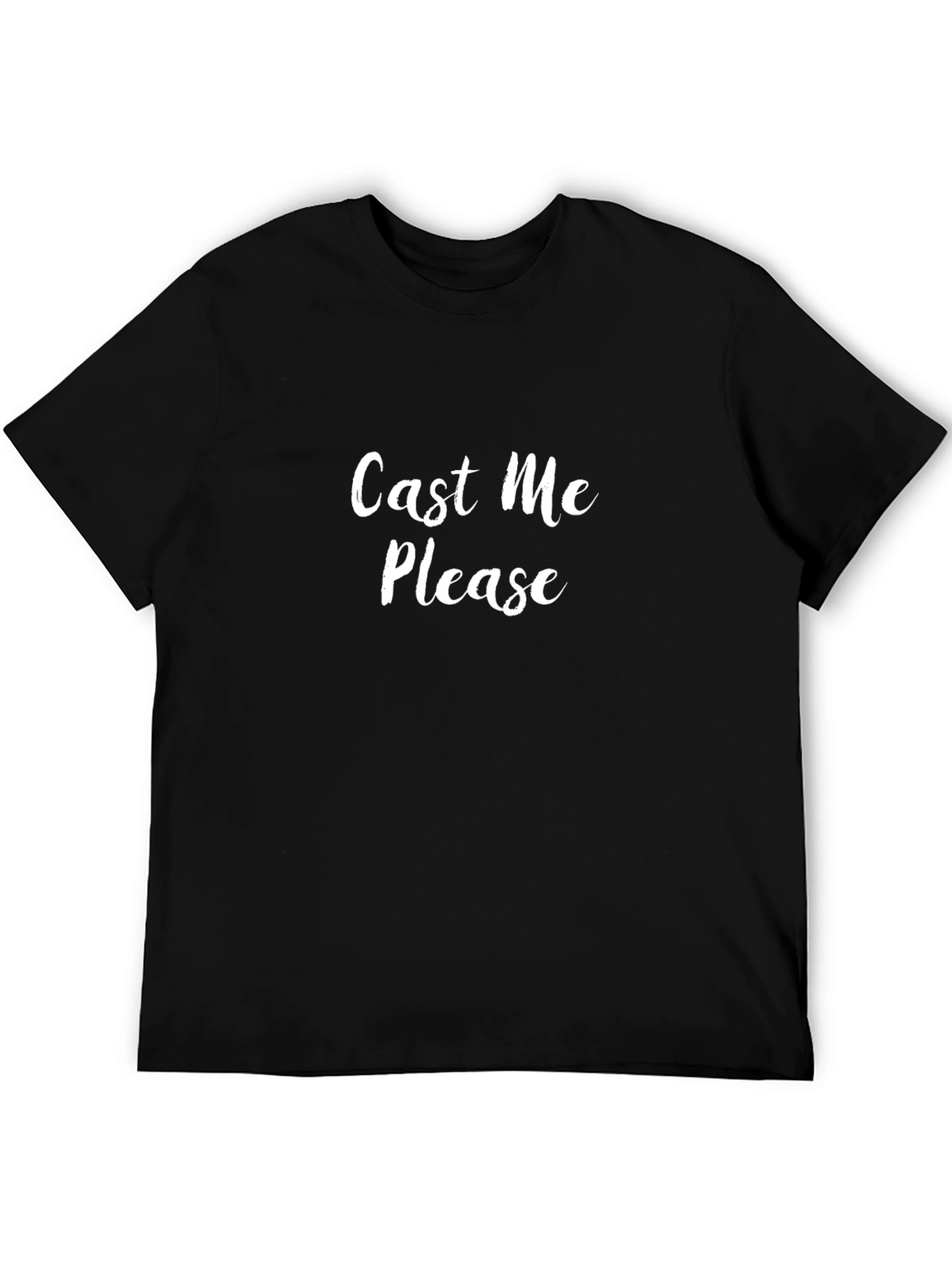 Cast Me Please Graphic Tee - Black Casual T-Shirt