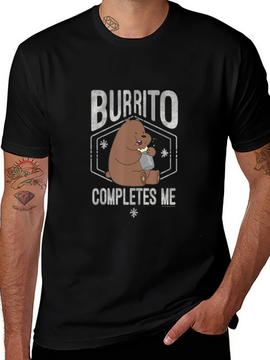 Burrito Completes Me Bear Graphic T-Shirt
