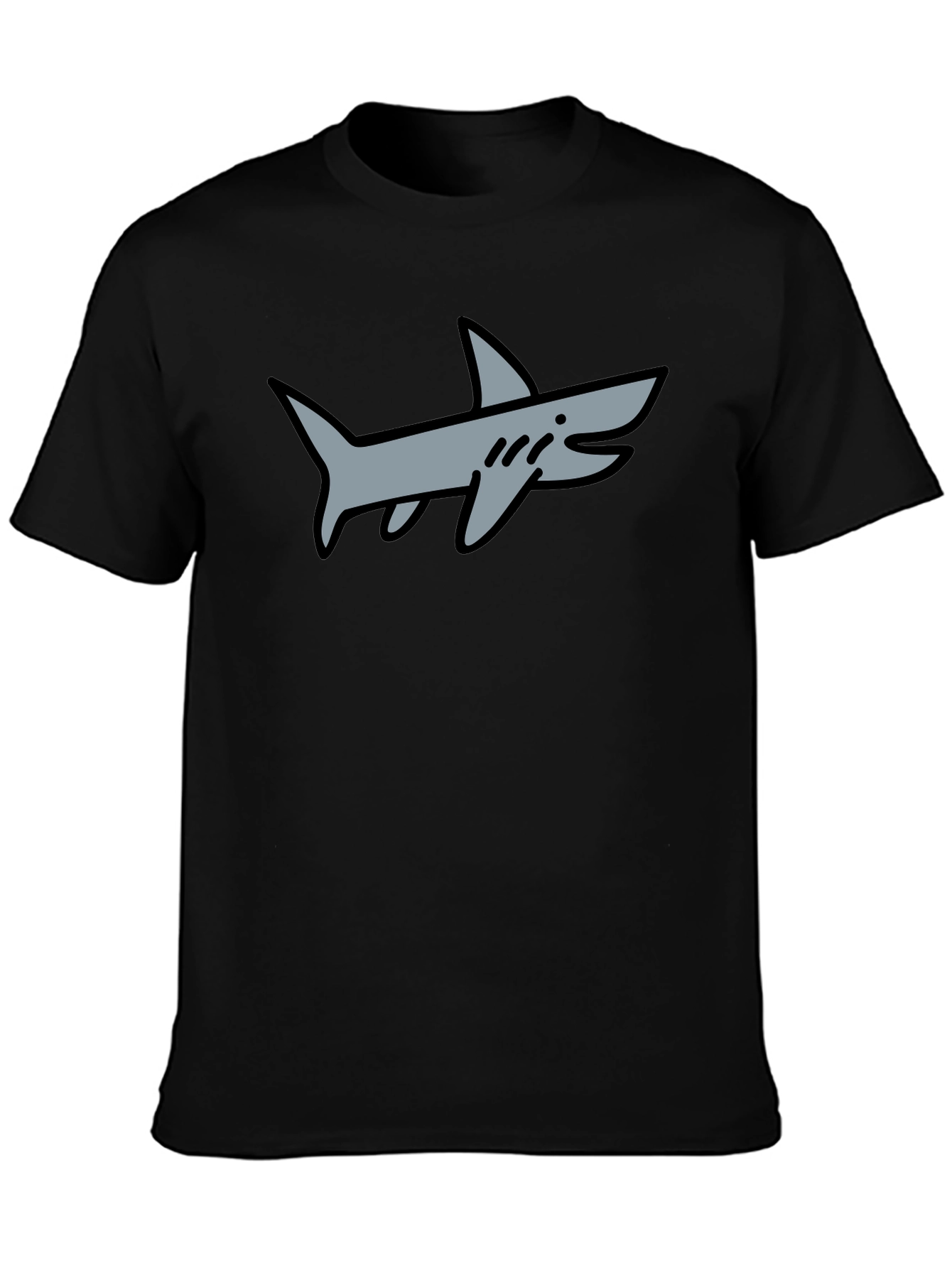 Shark Graphic Tee - Black Cotton Blend