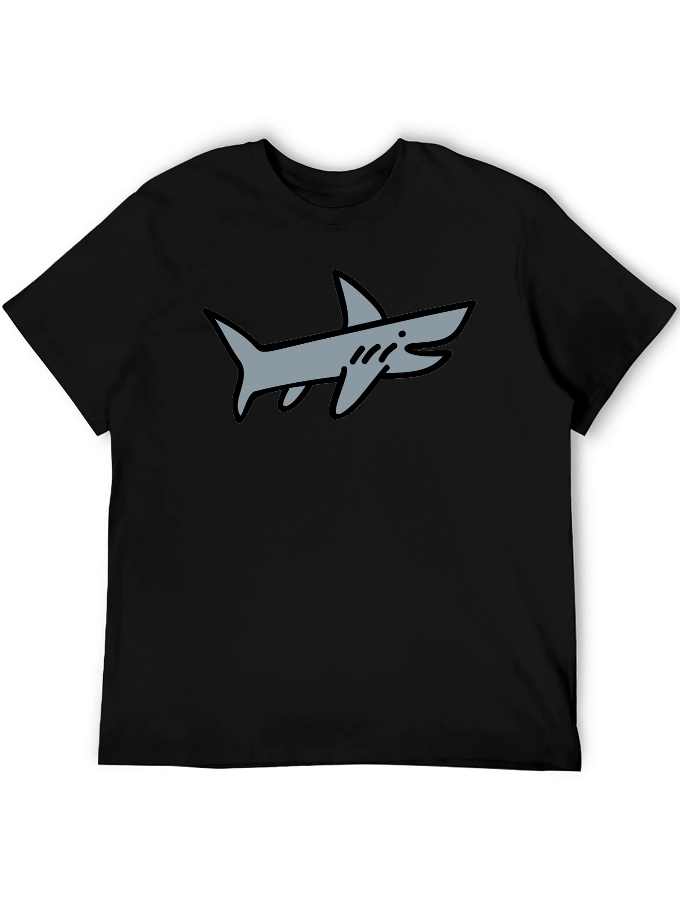Shark Graphic Tee - Black Cotton Blend