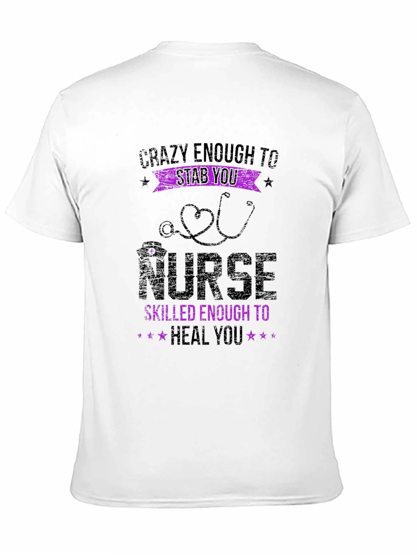 Crazy Enough Nurse Graphic T-Shirt