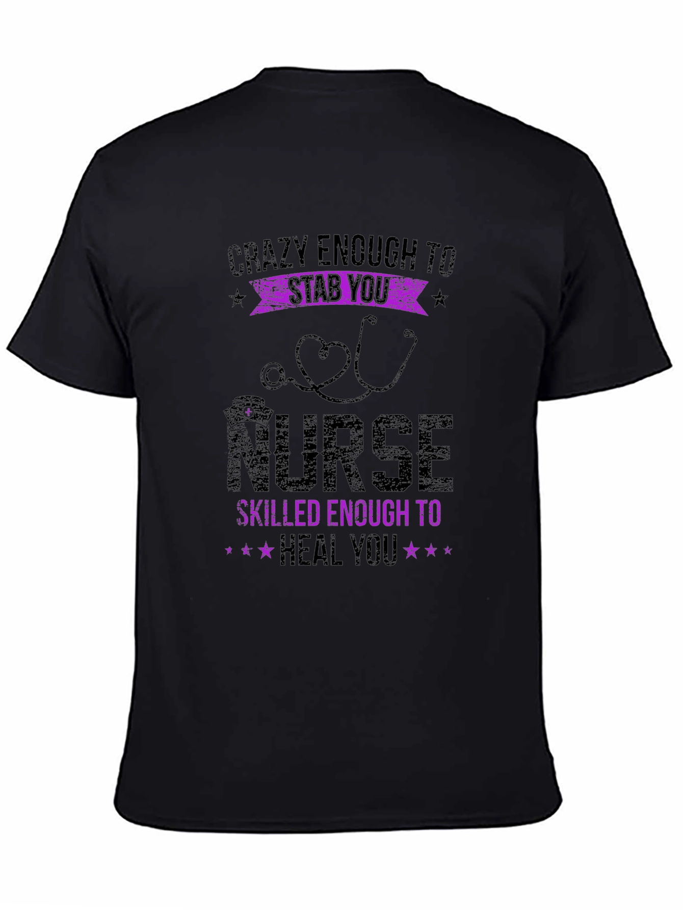 Crazy Enough Nurse Graphic T-Shirt