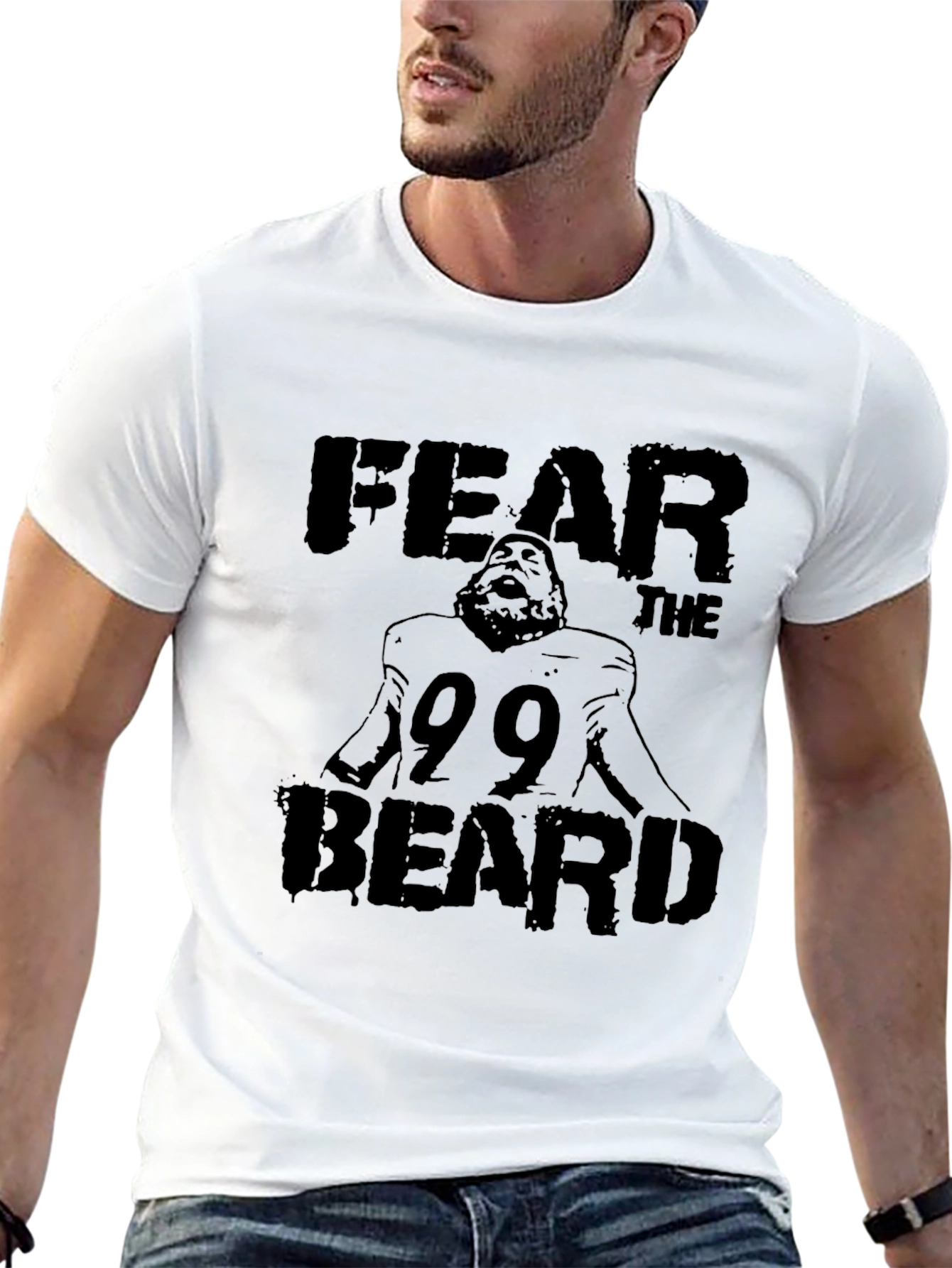 Fear the Beard Tee - Black Cotton Graphic T-Shirt