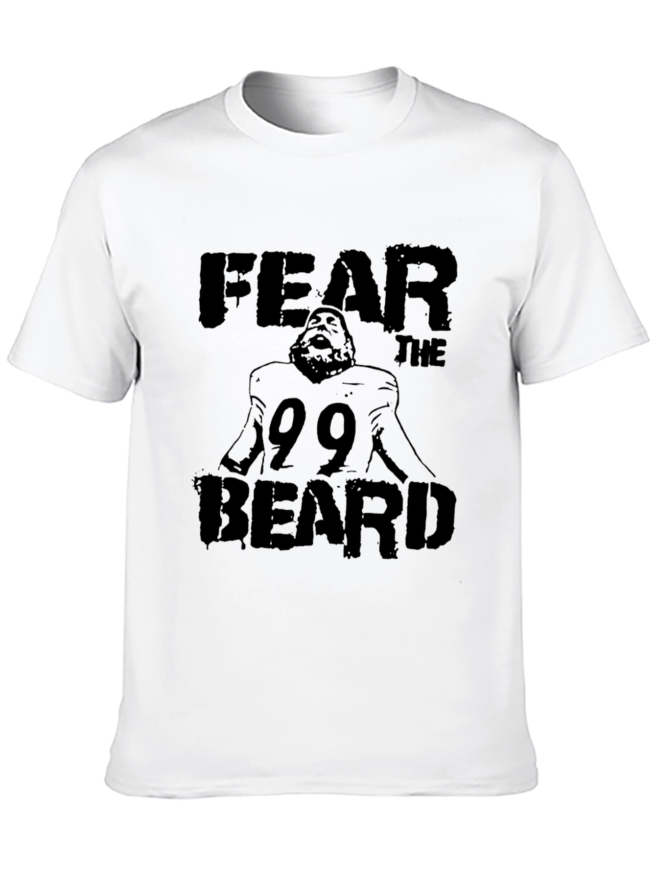 Fear the Beard Tee - Black Cotton Graphic T-Shirt