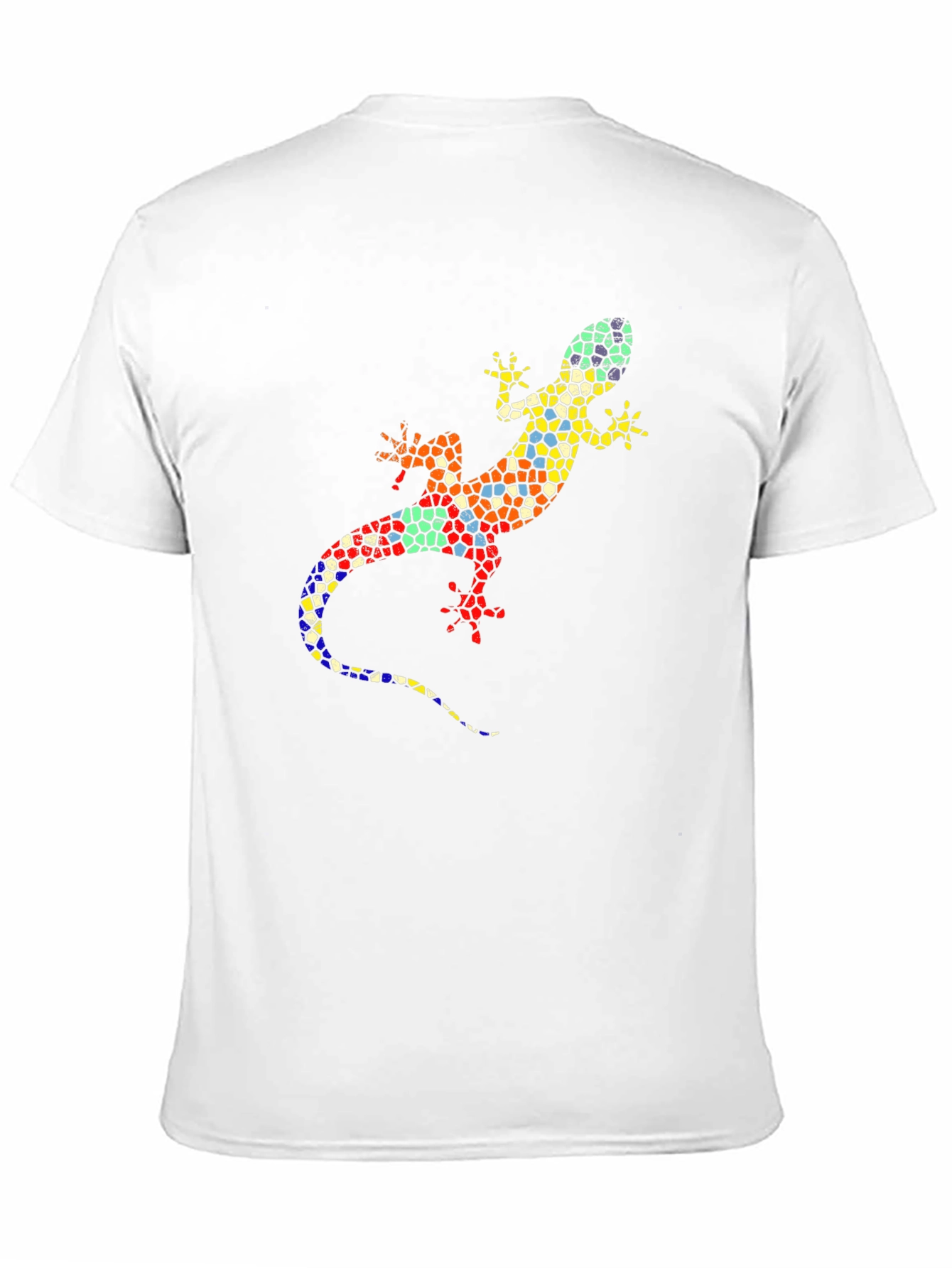Mosaic Lizard Graphic Tee - Stylish Black T-Shirt