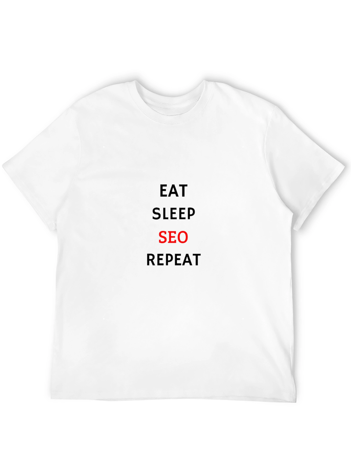 Eat Sleep SEO Repeat Black T-Shirt