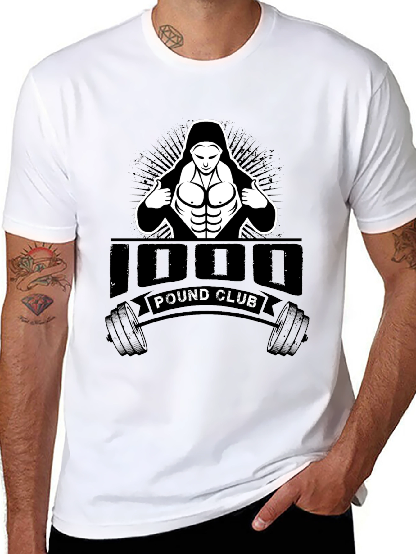 1000 Pound Club Graphic Tee - Black