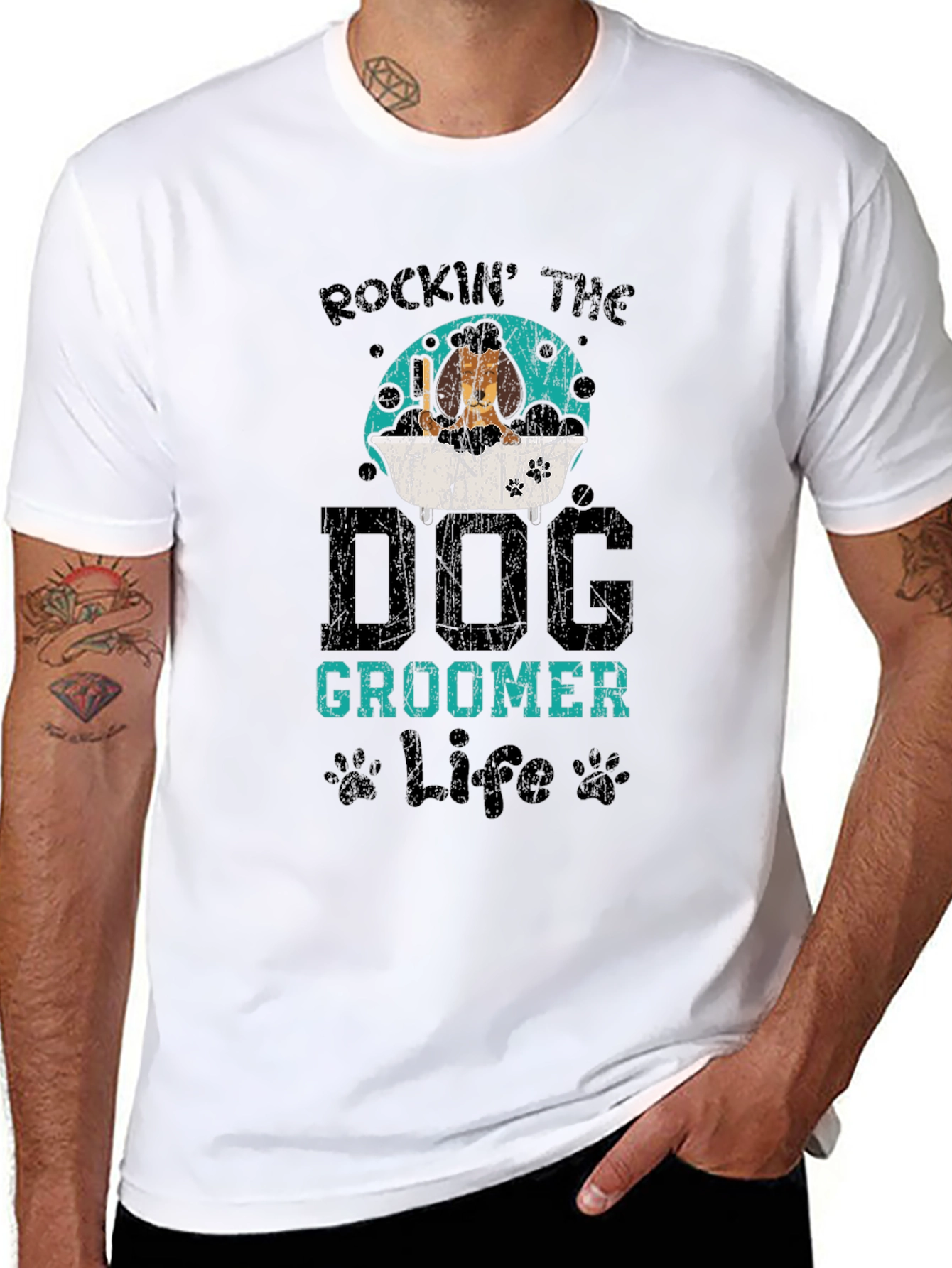 Rockin Dog Groomer Life Graphic Tee