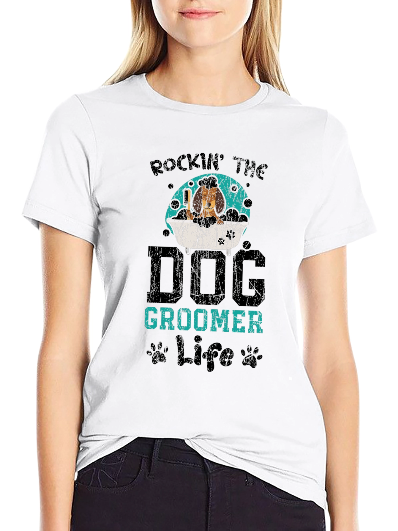 Rockin Dog Groomer Life Graphic Tee