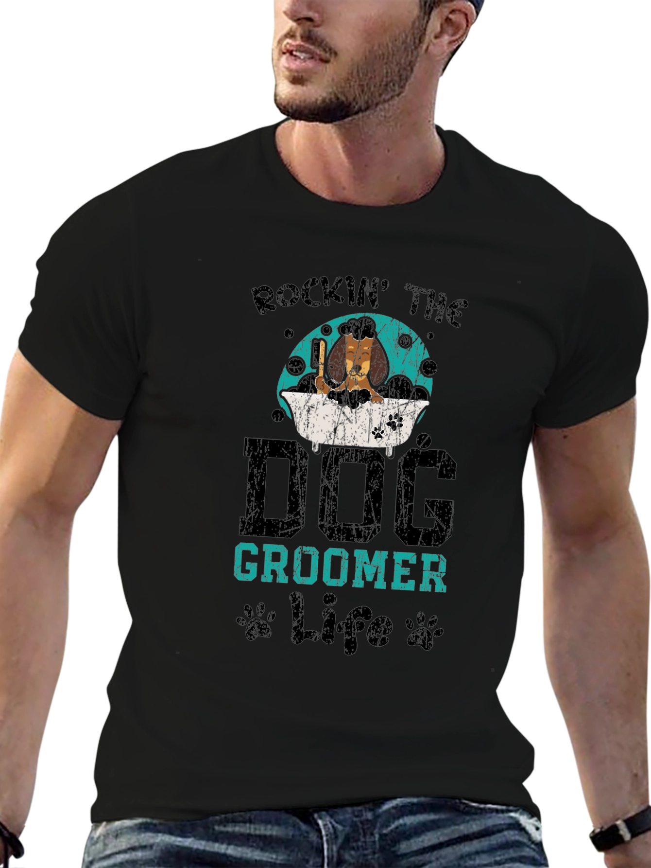 Rockin Dog Groomer Life Graphic Tee