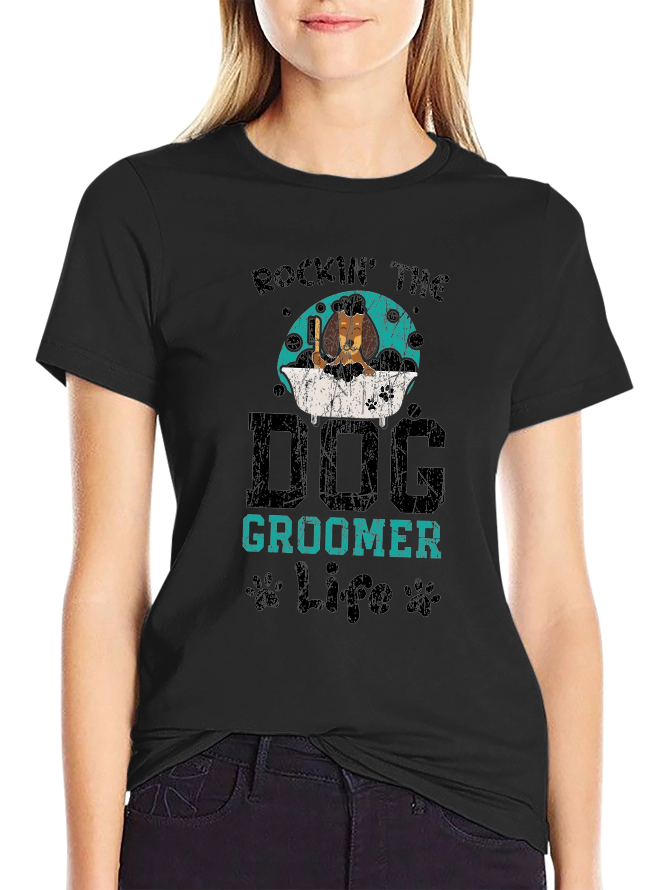 Rockin Dog Groomer Life Graphic Tee